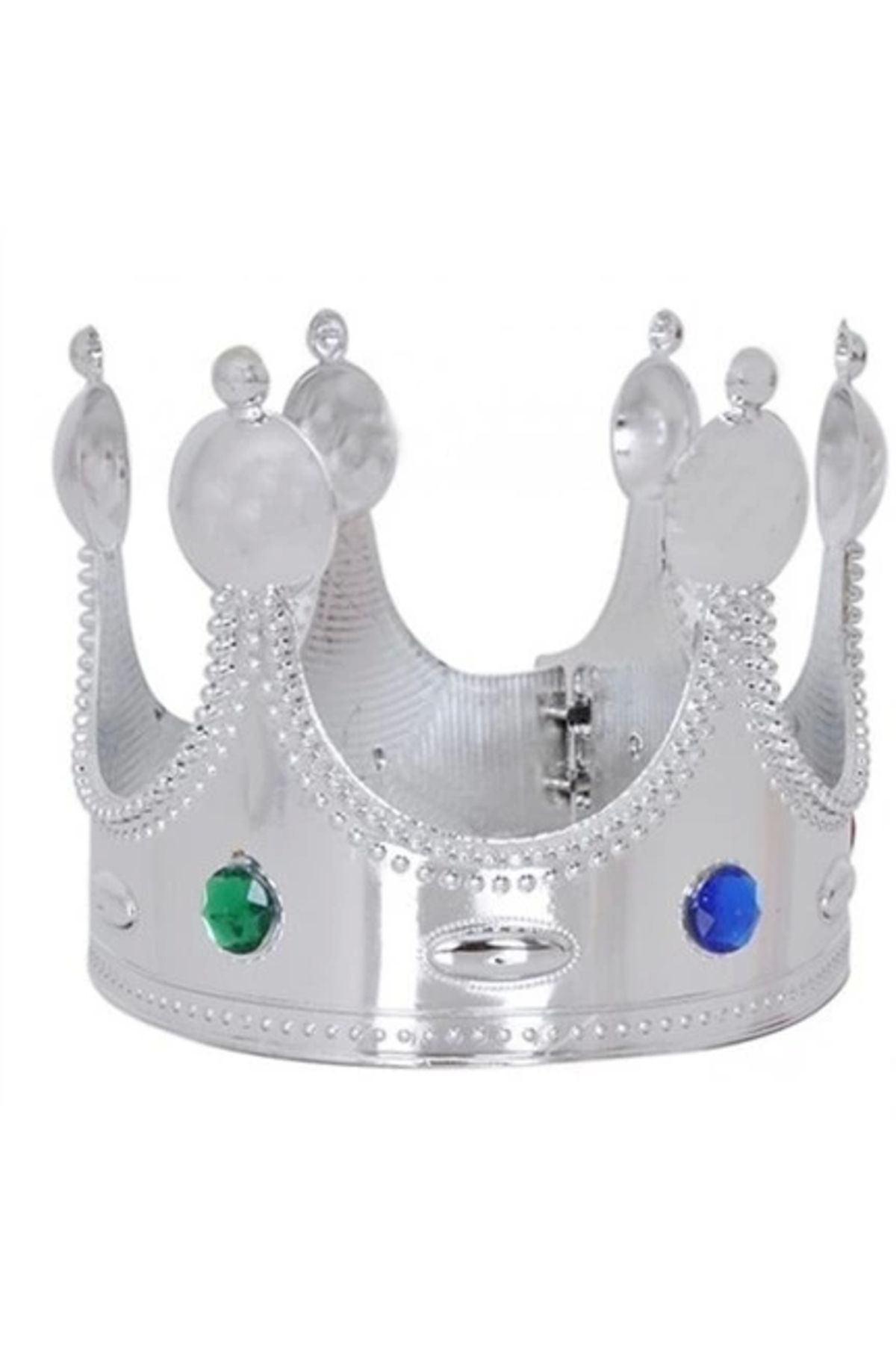 İnnMerry Plastik Kral Tacı Gümüş Renk Çocuk Boy 45 cm (5047)