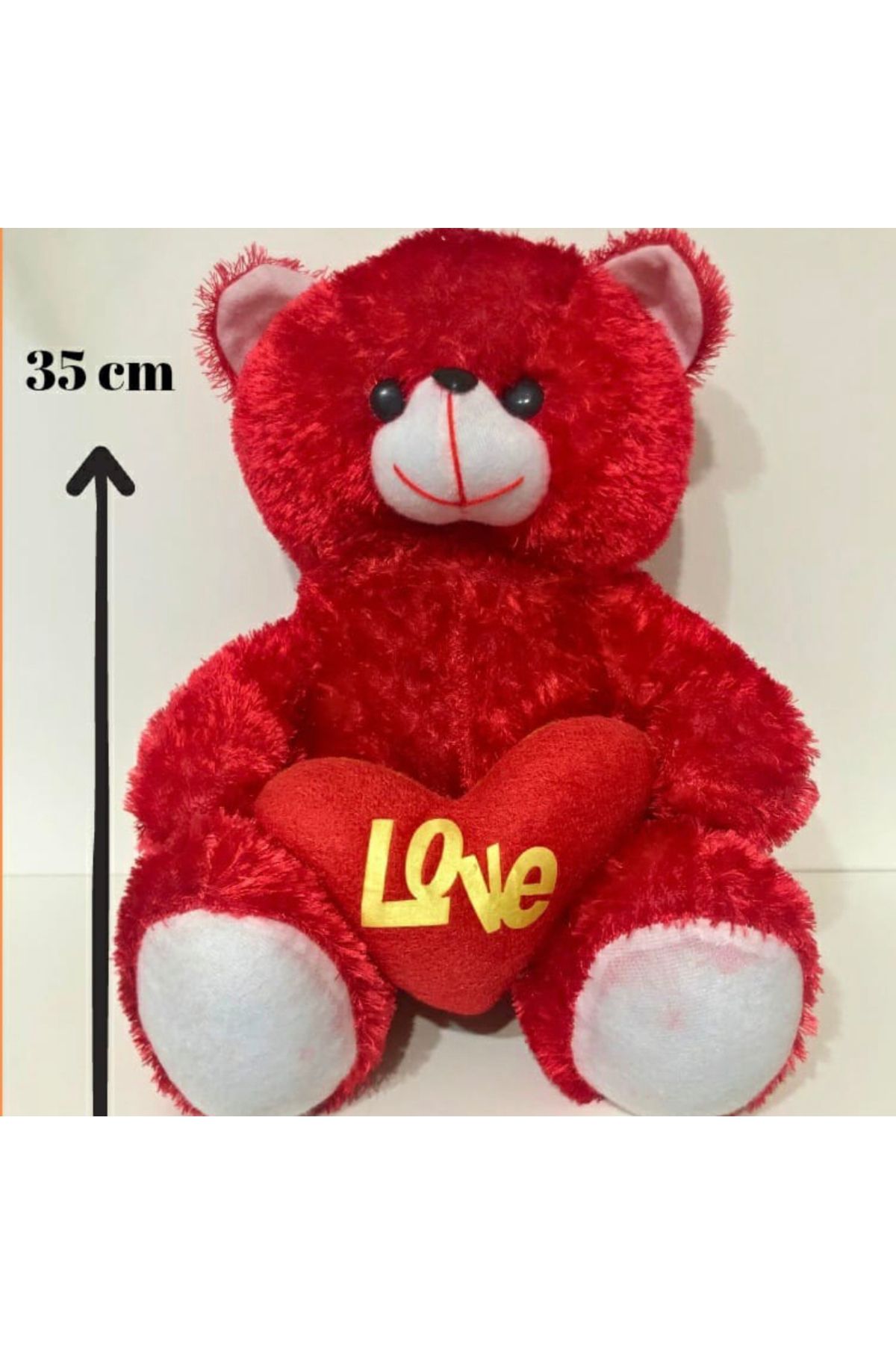 Selen peluş ayıcık kırmızı 35 cm