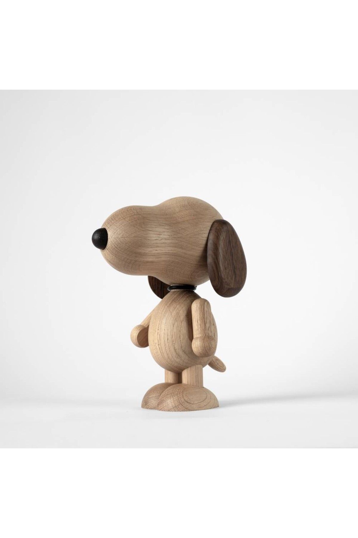 GÜMRÜK BEY Boyhood Peanuts x Snoopy El Yapımı Doğal Füme Meşe Nostaljik Biblo Mıknatıslı Eklemli Ahşap Oyuncak