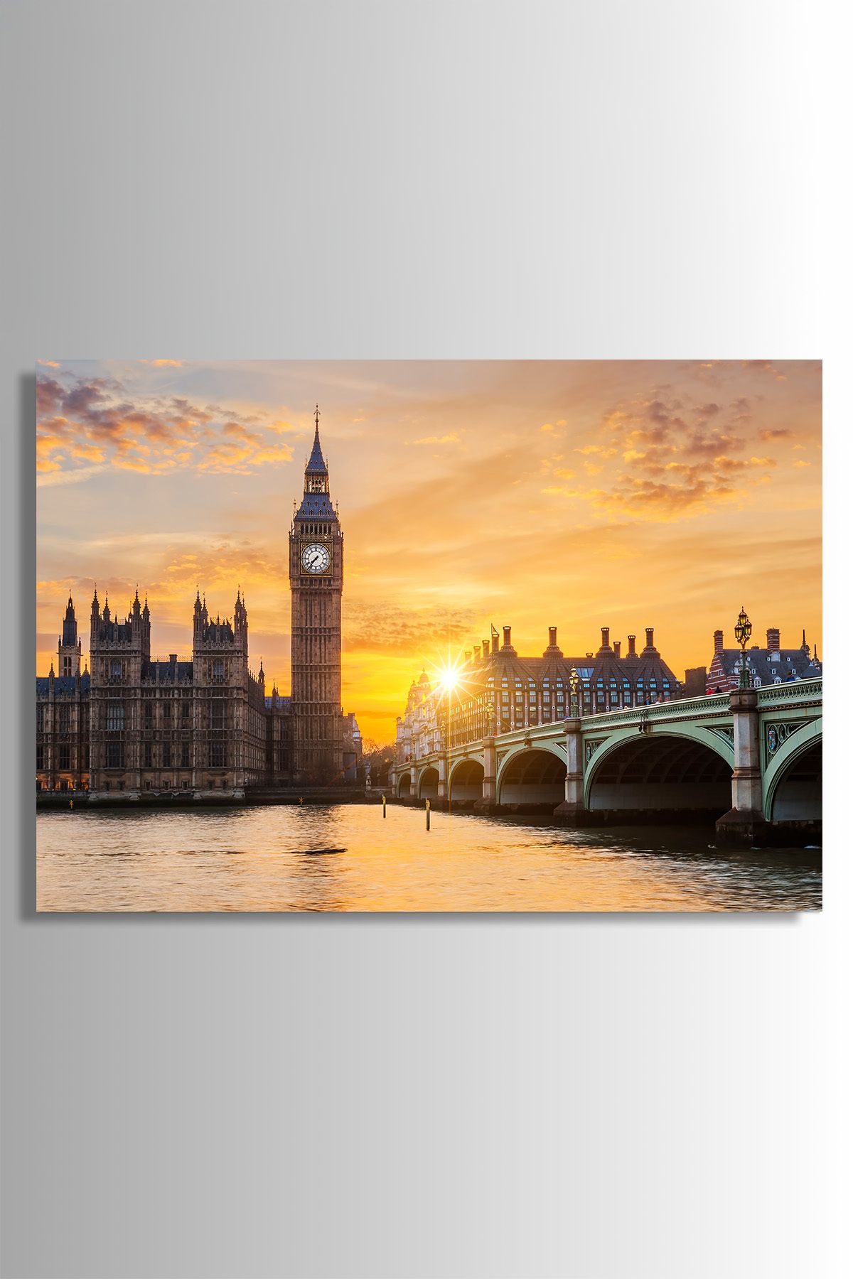 Nejjelo Londra Köprüsü Cam Tablo Hediyelik Kırılmaz