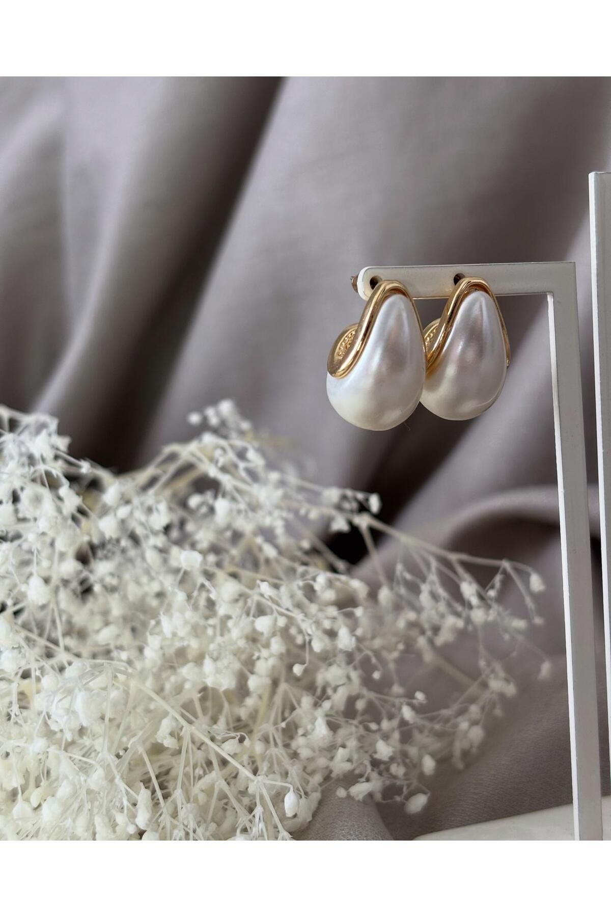 MAİSON DE ROSEE İNCİ GÖRÜNÜM GOLD KÜPE