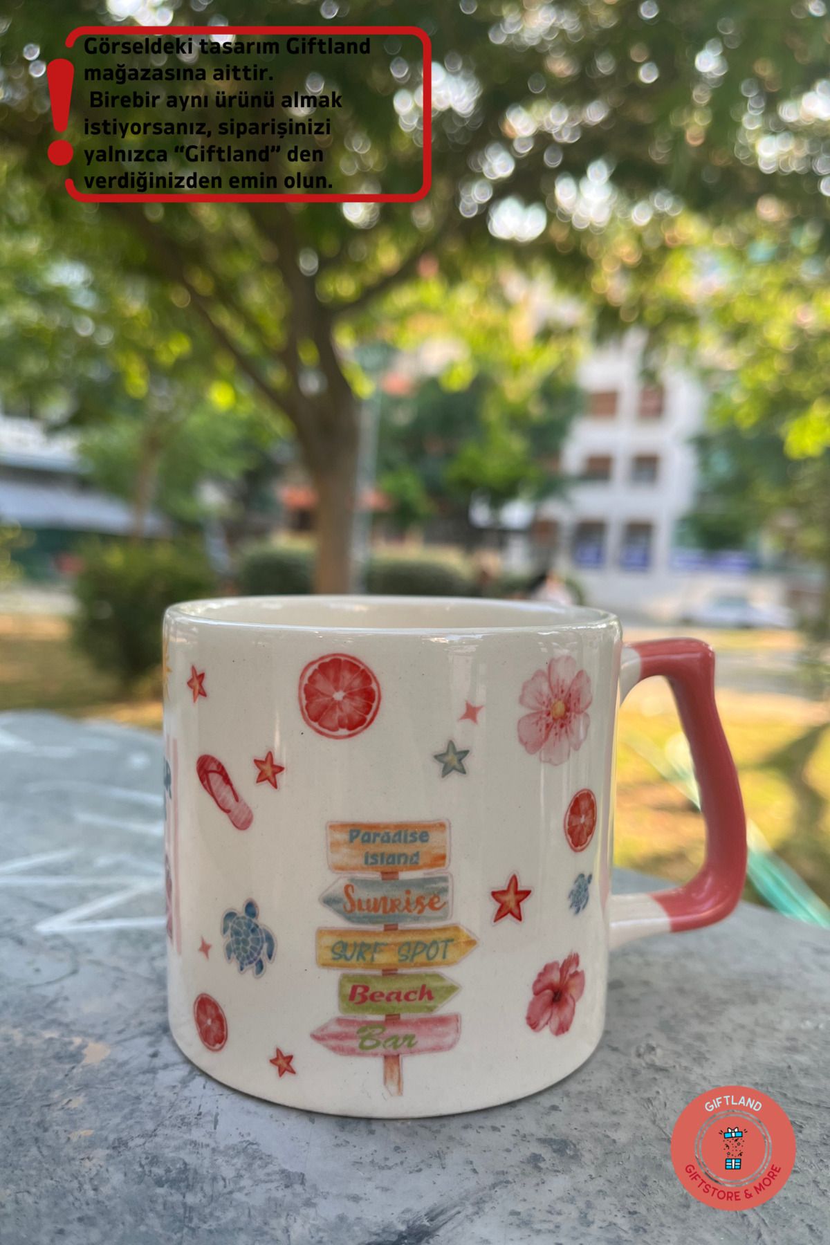 giftland giftstore more Summer Vibes Yaz Temalı Hediyelik Mug Kupa