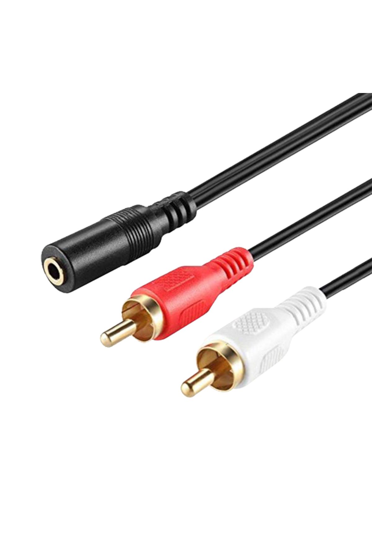 Zayla 3.5 MM STEREO DİŞİ / 2 RCA ERKEK 1.5 METRE GOLD KABLO ELEKTROMER (5165)