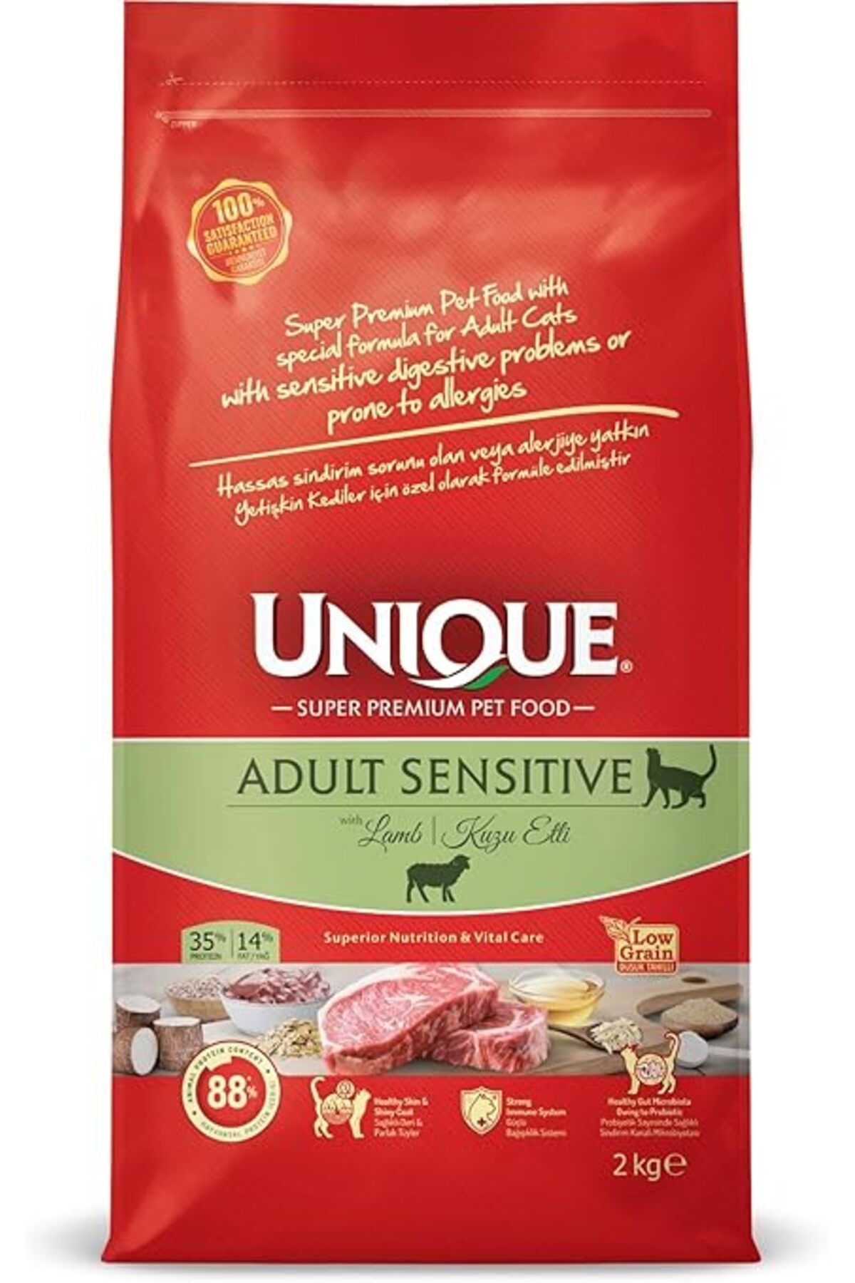 Unique Adult Cat Sensitive With Lamb 2 Kg