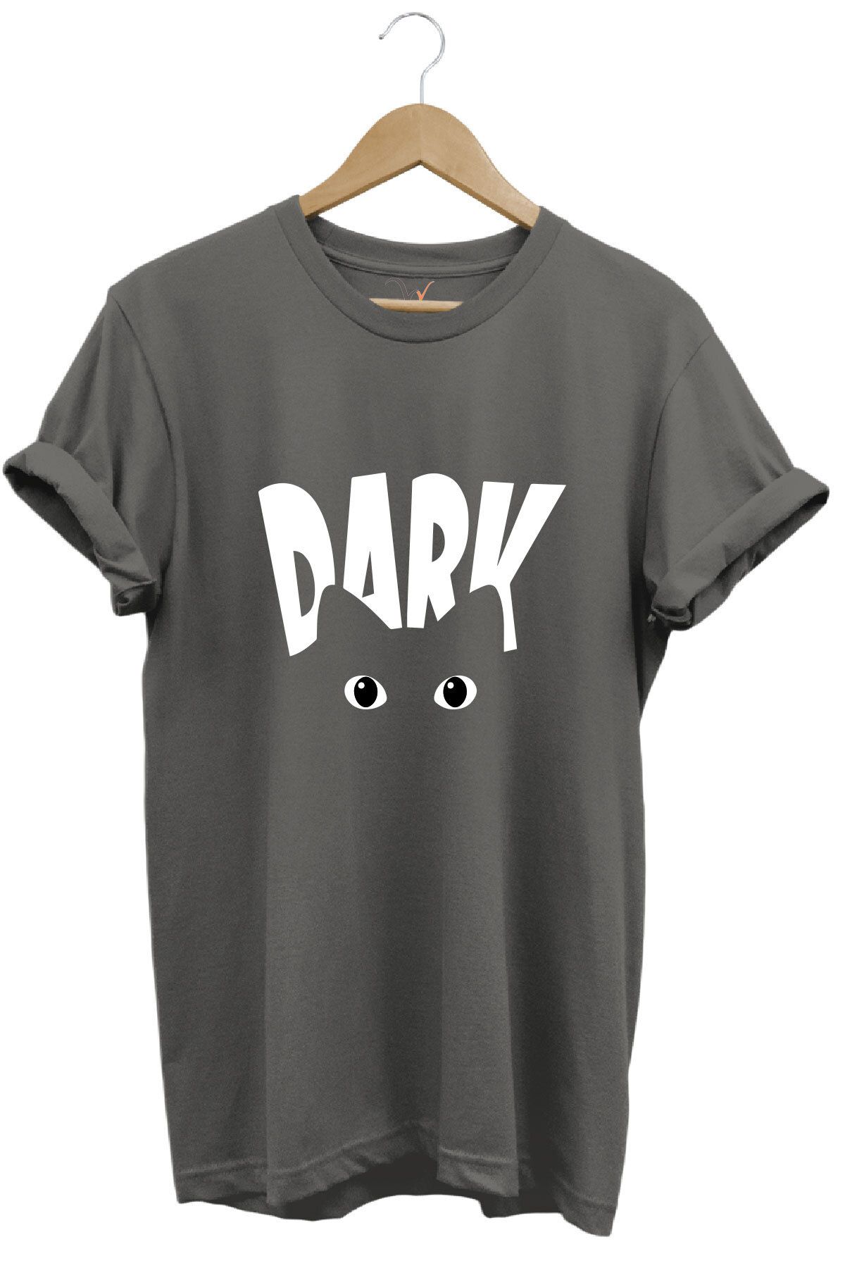 onsrawear Dark Temalı Kedi Unisex %100 Pamuk Basic T-shirt