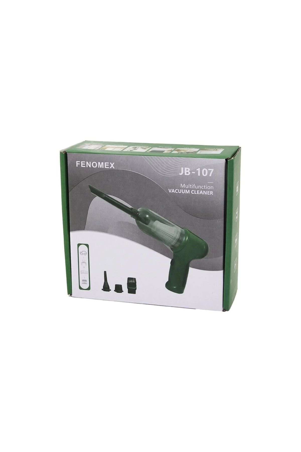 İnnMerry 3IN1 ÇEKME - ÜFLEME OTO - ARAÇ - EV EL TİPİ SÜPÜRGE USB ŞARJ MİNİ - TAŞINABİLİR0.4LT - 120W JB-107 (