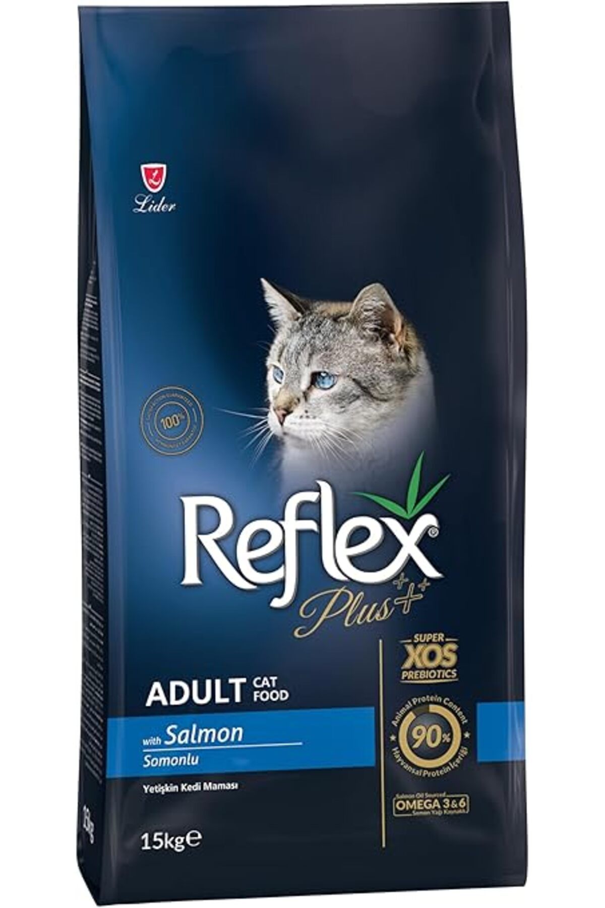 Reflex Plus Yetişkin Kediler için Somonlu Kedi Maması, 15 kg
