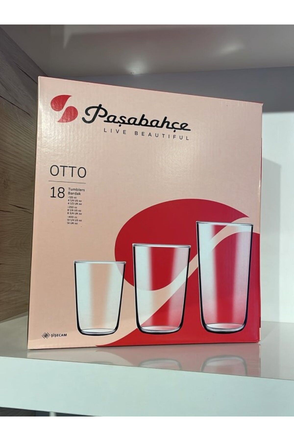 Home Otto 18 Parça Su, Meşrubat ve Kahve Yanı Su Bardak Seti
