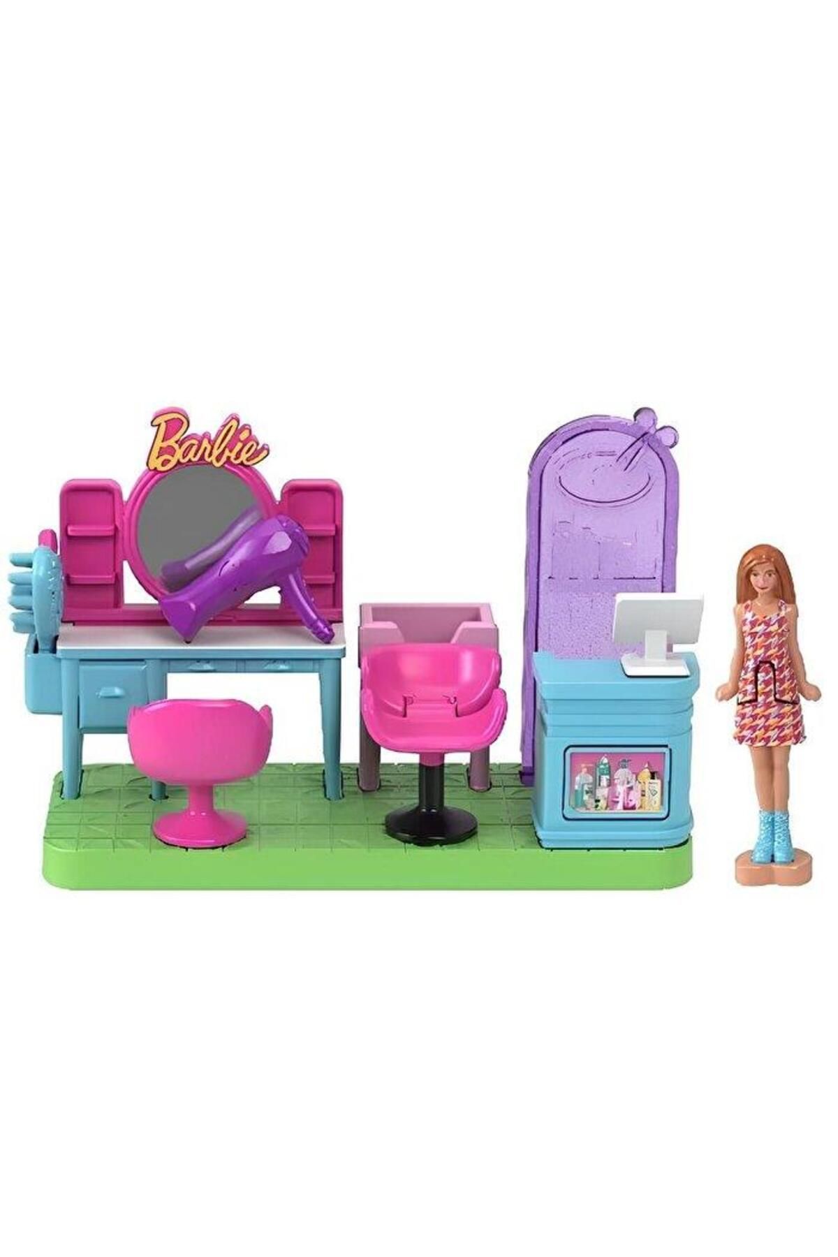 Barbie Mini Barbieland Bebek ve Oyun Seti Kuaför JCR32