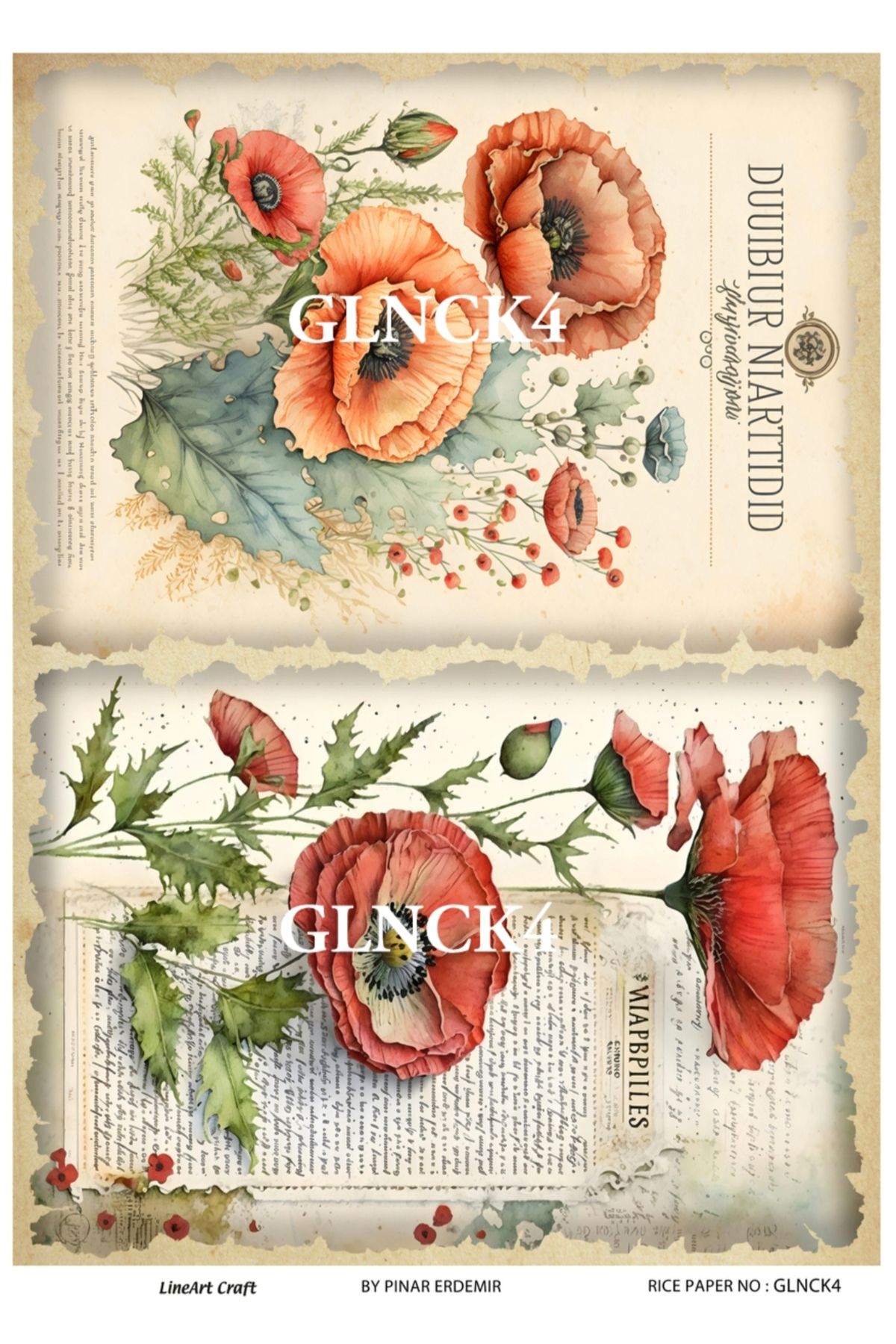 LİNEART PİRİNÇ DEKOPAJ GLNCK4