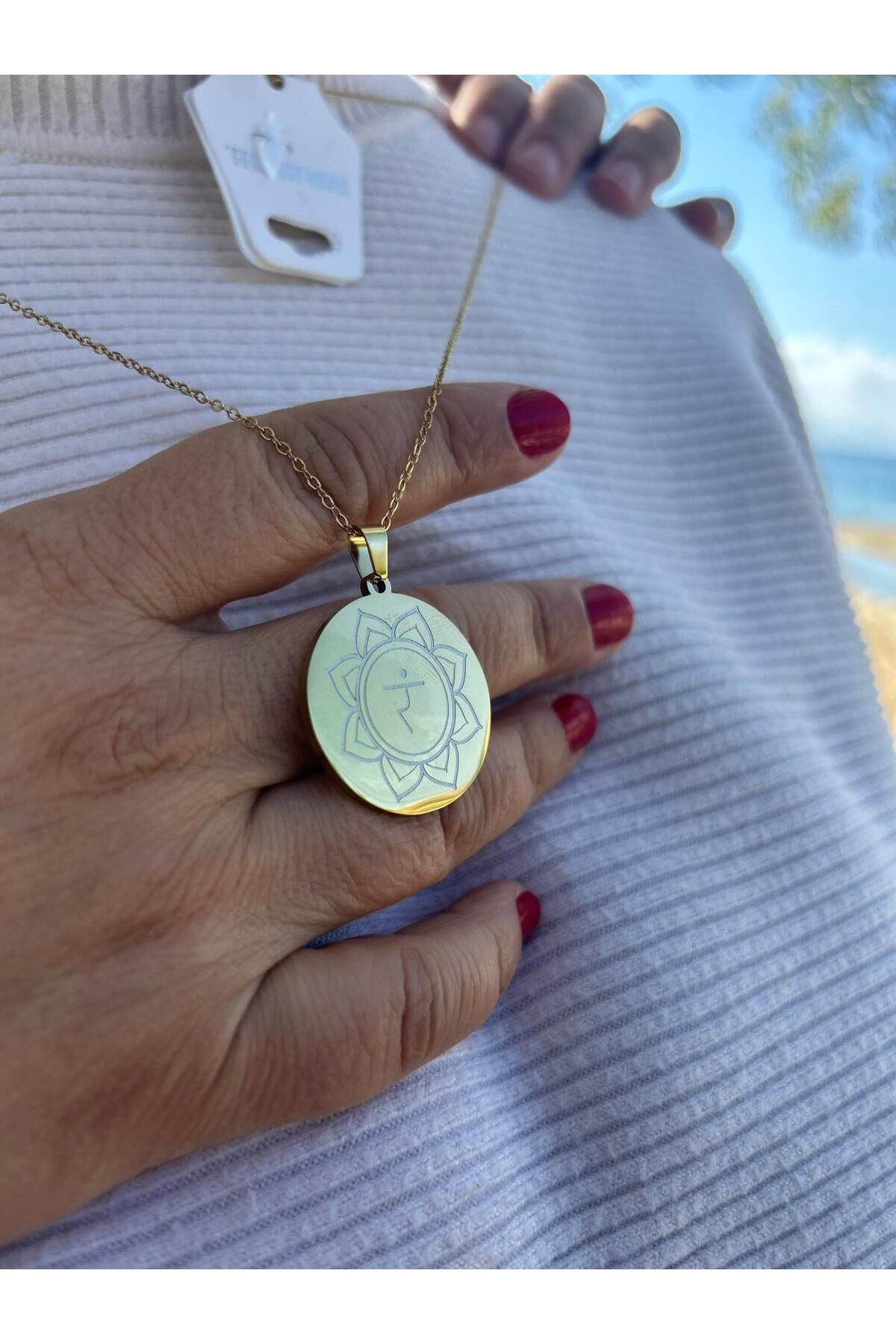 Minerva Astro Shop Gold Çelik Alın Çakrası Kolyesi – Üçüncü Göz | Spiritüel Uyanış ve Sezgi Takısı