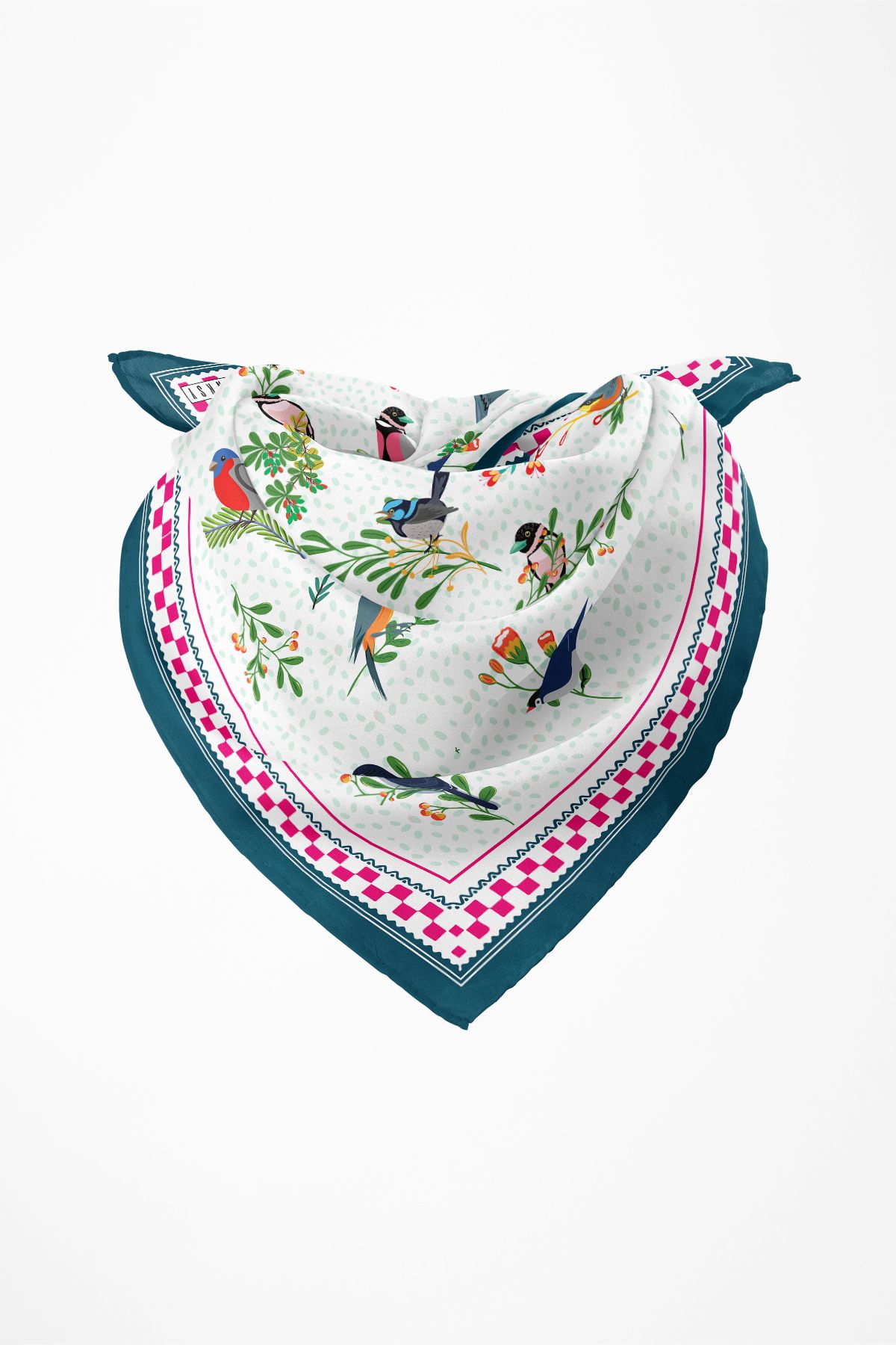 Sozakko Botanic Birds Twill Kadın Saç & Boyun Aksesuarı – Bandana ve Fular