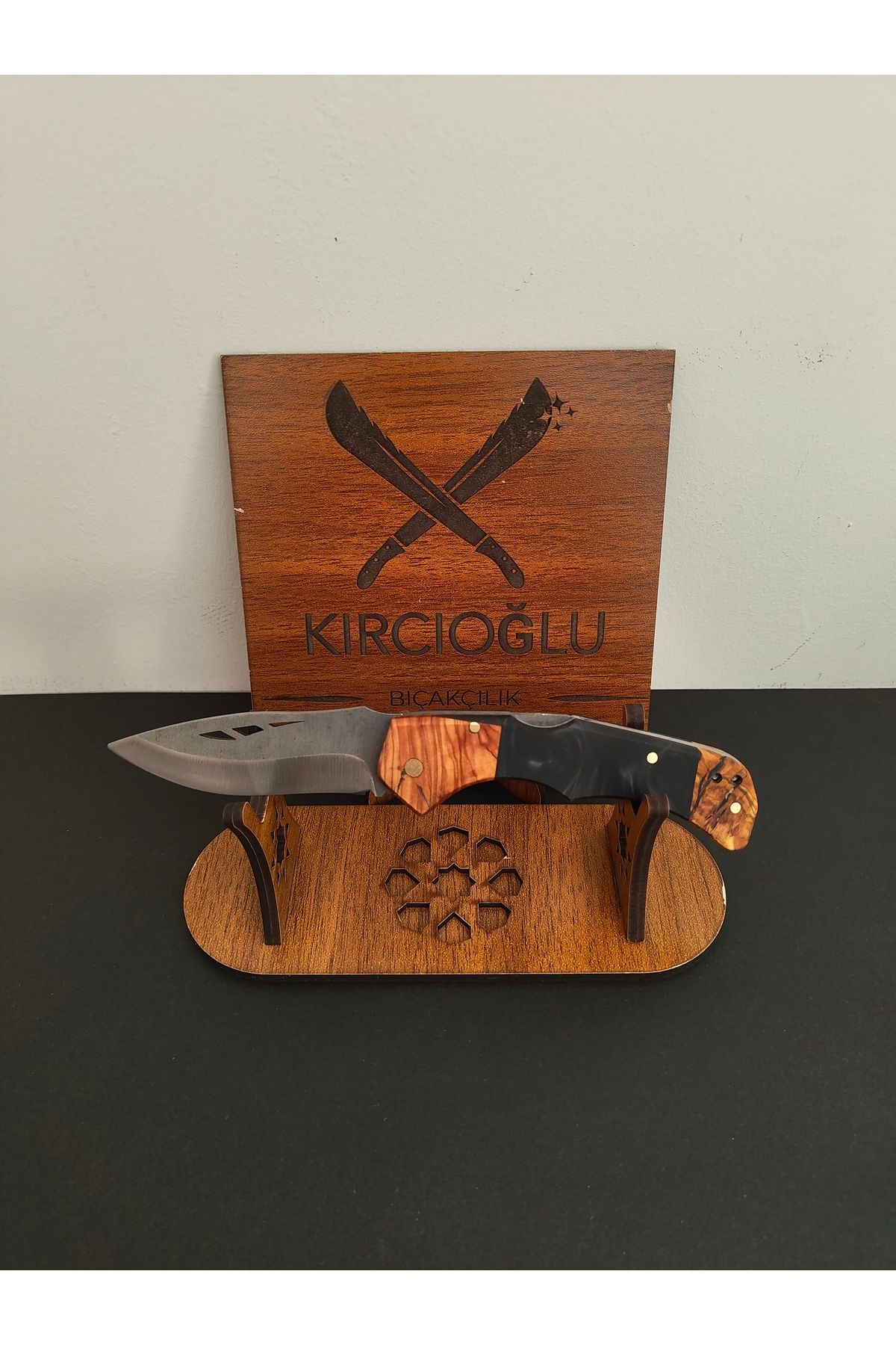 Krc Knife Epoksi ve Ahşap Kabze Çakı