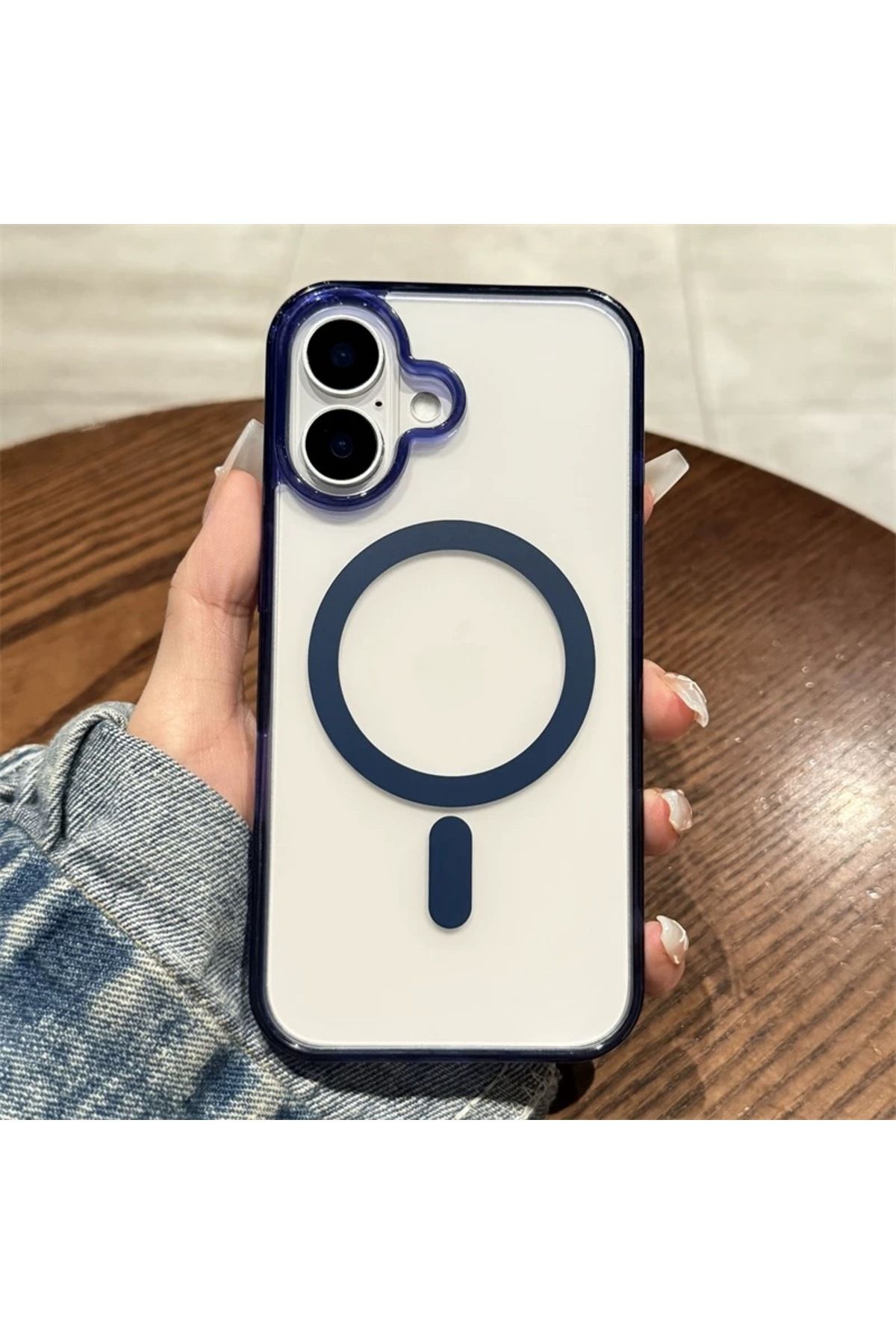 EDELFU iPhone 16 PLUS UYUMLU Magsafe Darbeye Dayanıklı Mat Şeffaf Koruyucu Çizilmez Kılıf