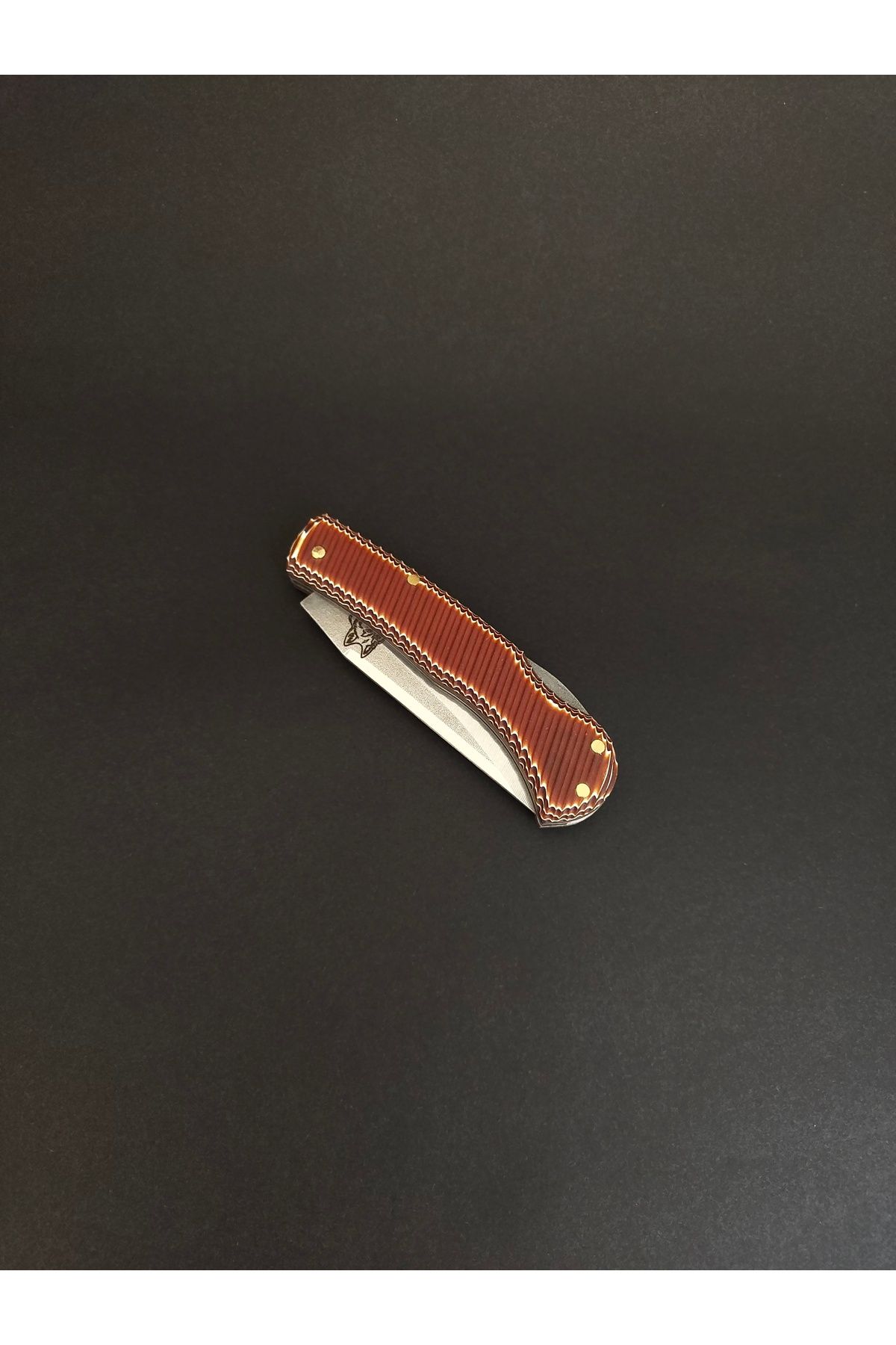 Krc Knife Verzalit Kabze Kurt Baskılı Çakı