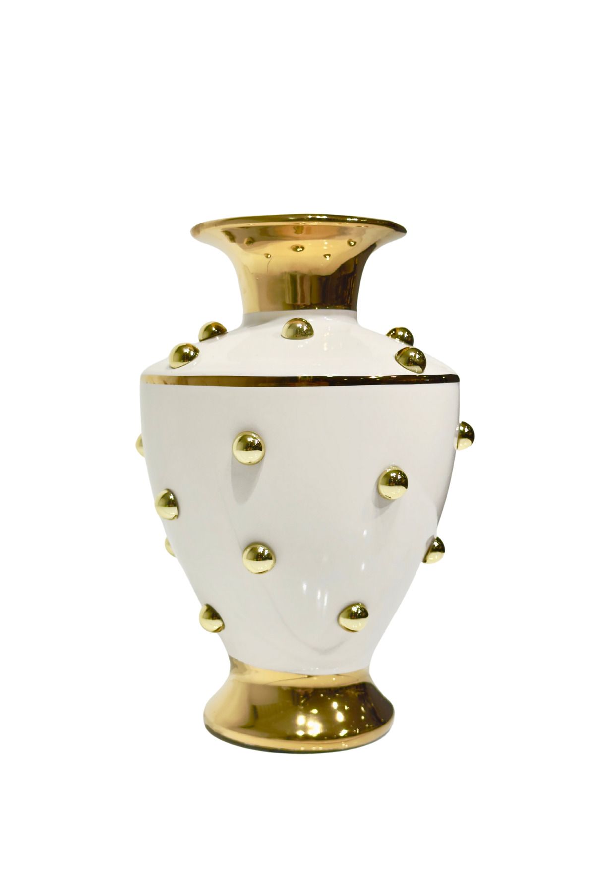 Lara Decor Gold Benekli Seramik Vazo Vazo