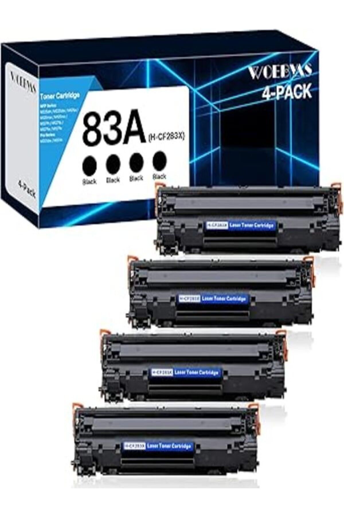 HP AURA TONER MUADİL 283A Laserjet Pro MFP M125nw M201dw M225dw M255dn M201n, 4-Pack
