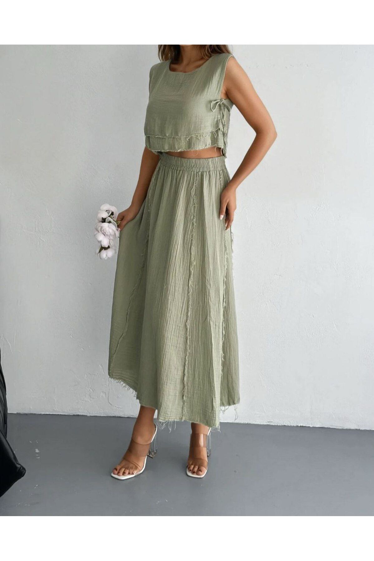 Elegant Yazlık Müslin Kadın Etek