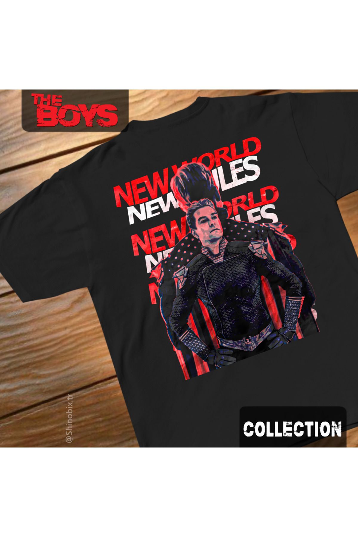 SHINOBIX The Boys Homelander New World Baskılı Oversize T-Shirt