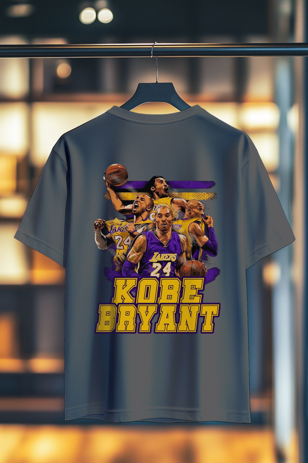 BookOrBook Kobe 24 %100 Pamuk Premium Kalite Sırt Baskılı T-Shirt