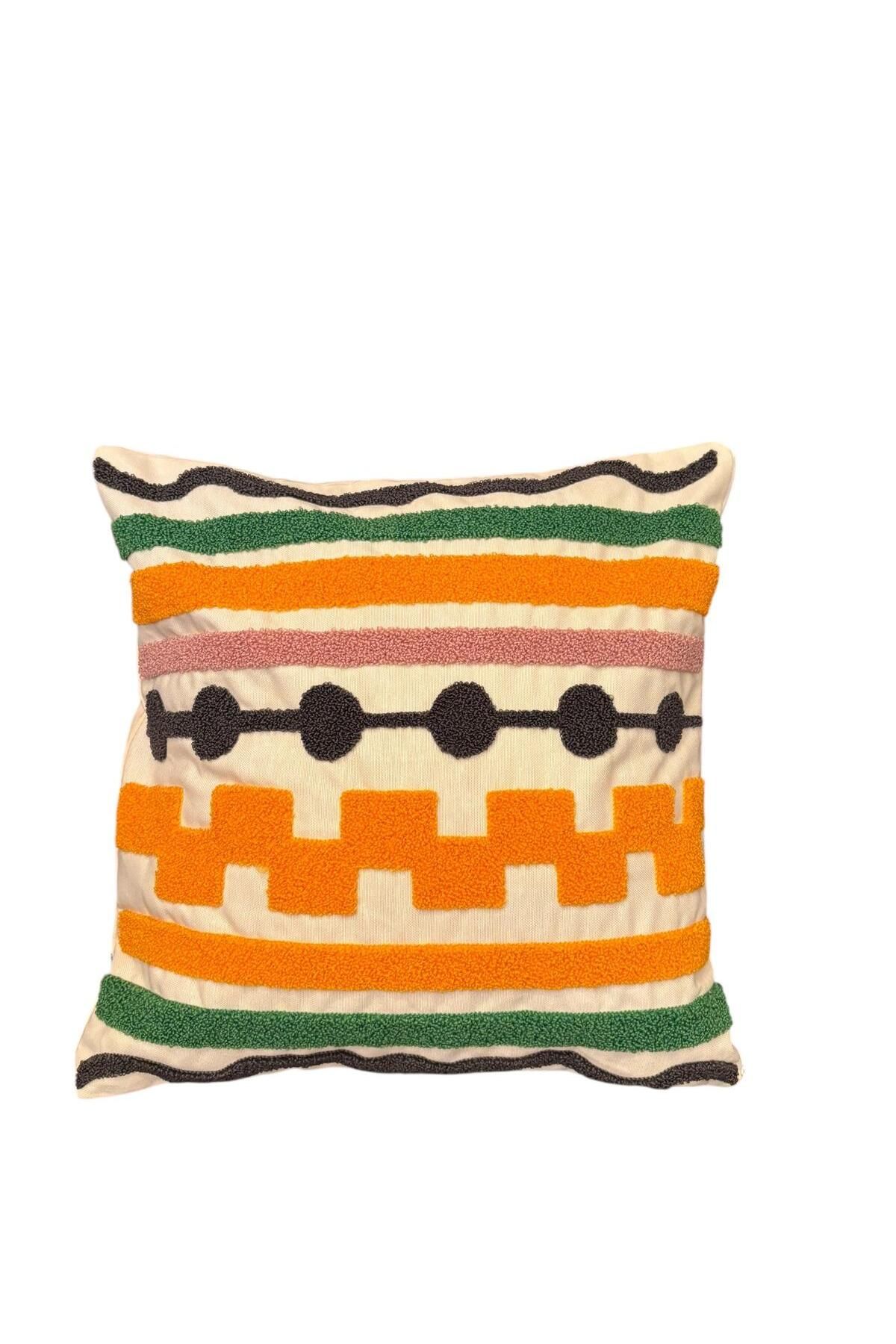 Goshıkı Çok Renk Pamuklu Comfort Kırlent Kılıf 36X36