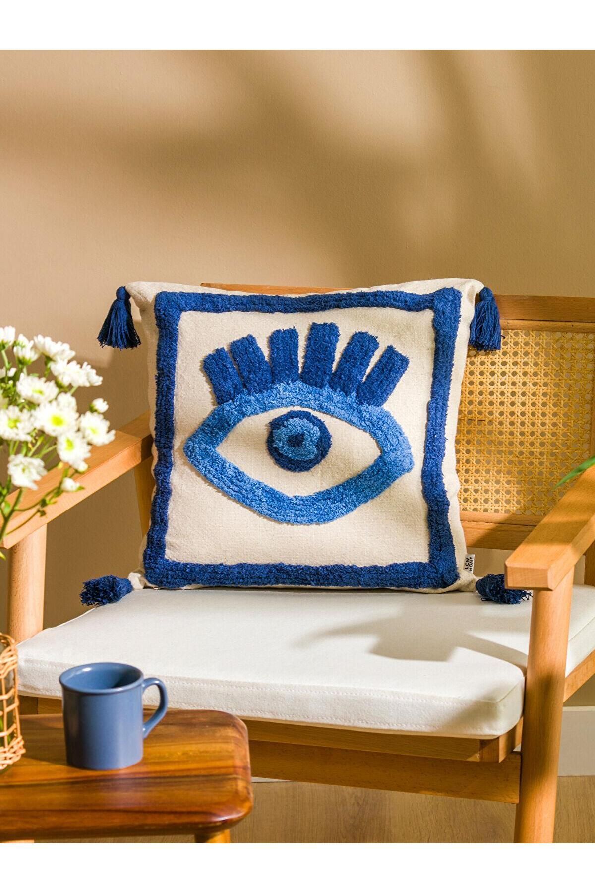 LC Waikiki LCW HOME Göz Nakışlı Kırlent Kılıfı 45x45 cm