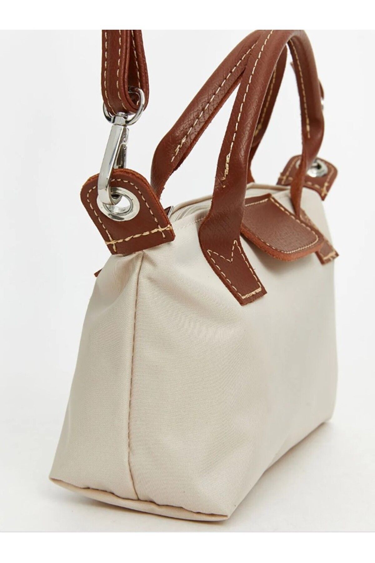LC Waikiki LCW ACCESSORIES Kadın Omuz Çantası Ekru Çıkarılabilir Askılı Paraşüt Kumaşı