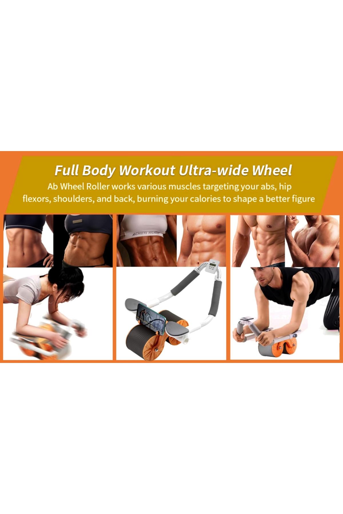Denx-Automatic Rebound Abdominal Wheel,Ab Roller for Abdominal Exercise Machine,Abs Workout Equipment 4