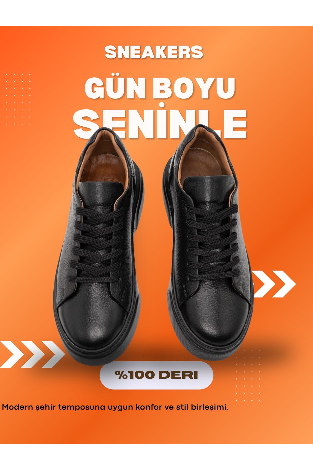 Roben Hakiki Deri Günlük Erkek Sneaker – Nefes Alabilir & Konforlu