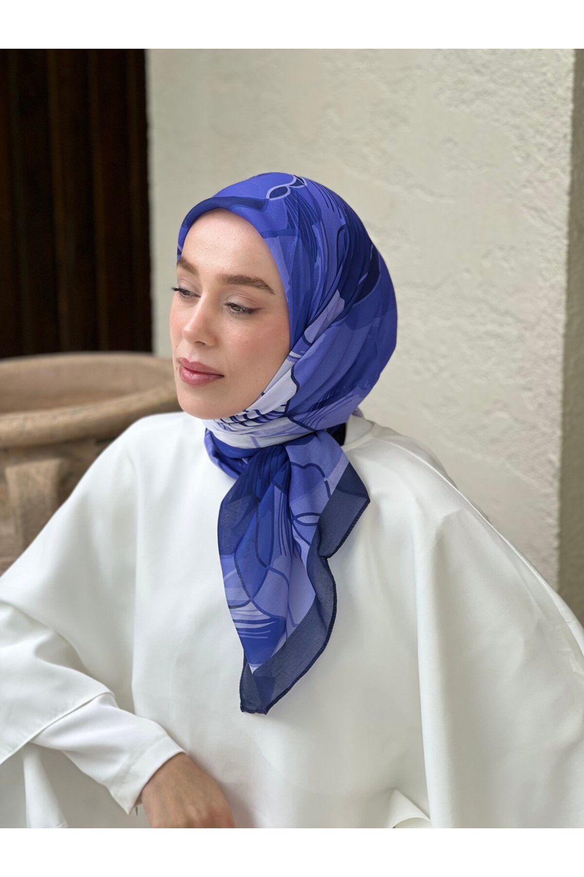 Modakaşmir 110 Cm Orkide Desen Eşarp