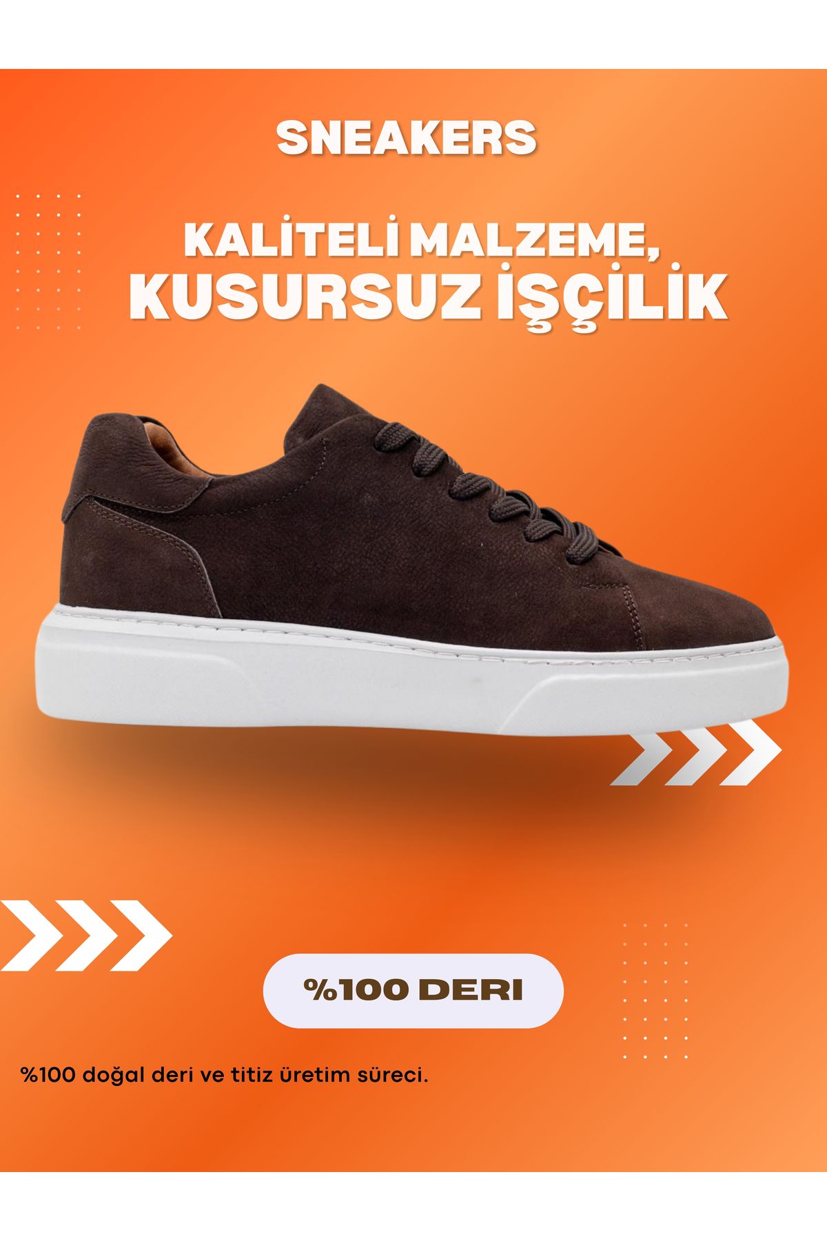 Roben Hakiki Deri/Süet Günlük Erkek Sneaker – Nefes Alabilir & Konforlu