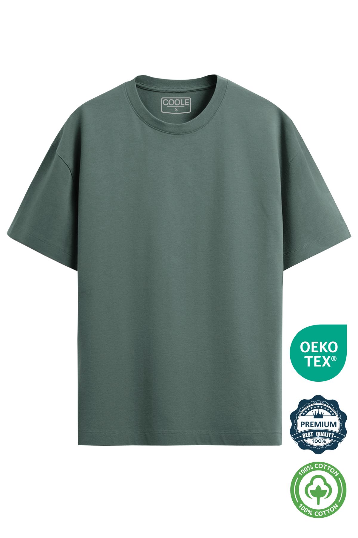 COOLE Premium Series Unisex Regular Kalıp Bisiklet Yaka Kısa Kol T-Shirt