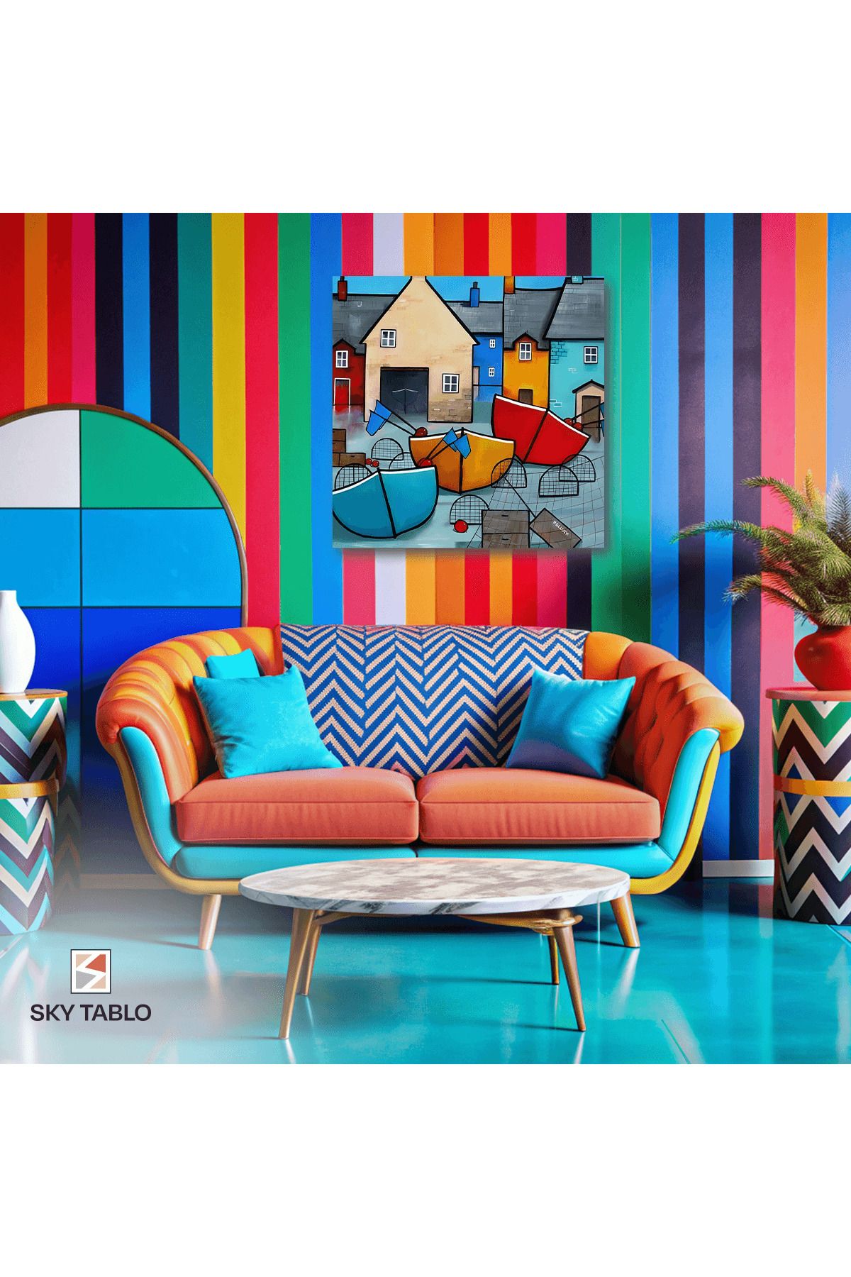 Home Mutluluğun Rıhtımı Kanvas Tablo