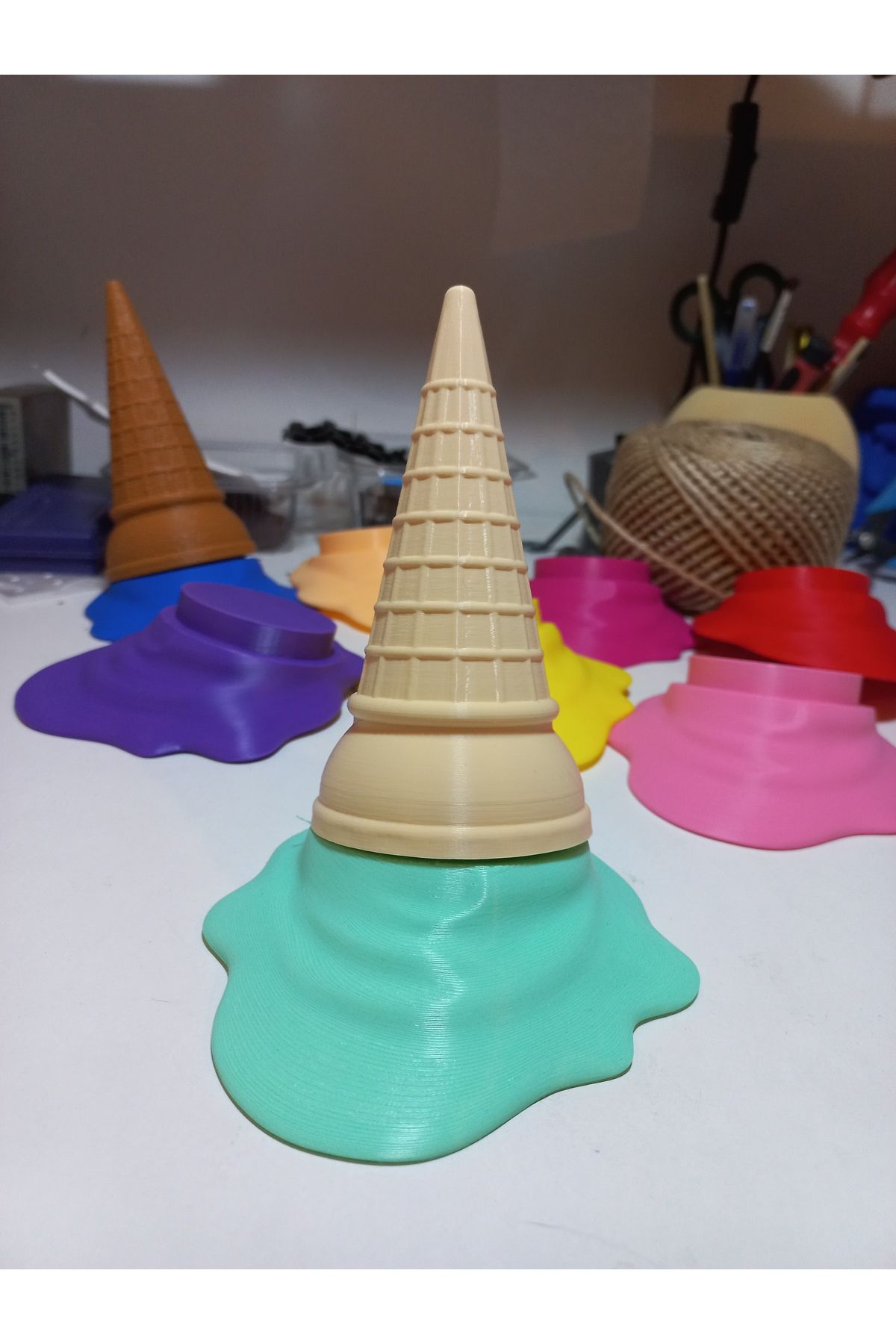 Mescolare Dondurma Şeklinde Kapı Stopper, Kapı Durdurucu, Dondurmalı Kapı Altı Durdurucu 3D