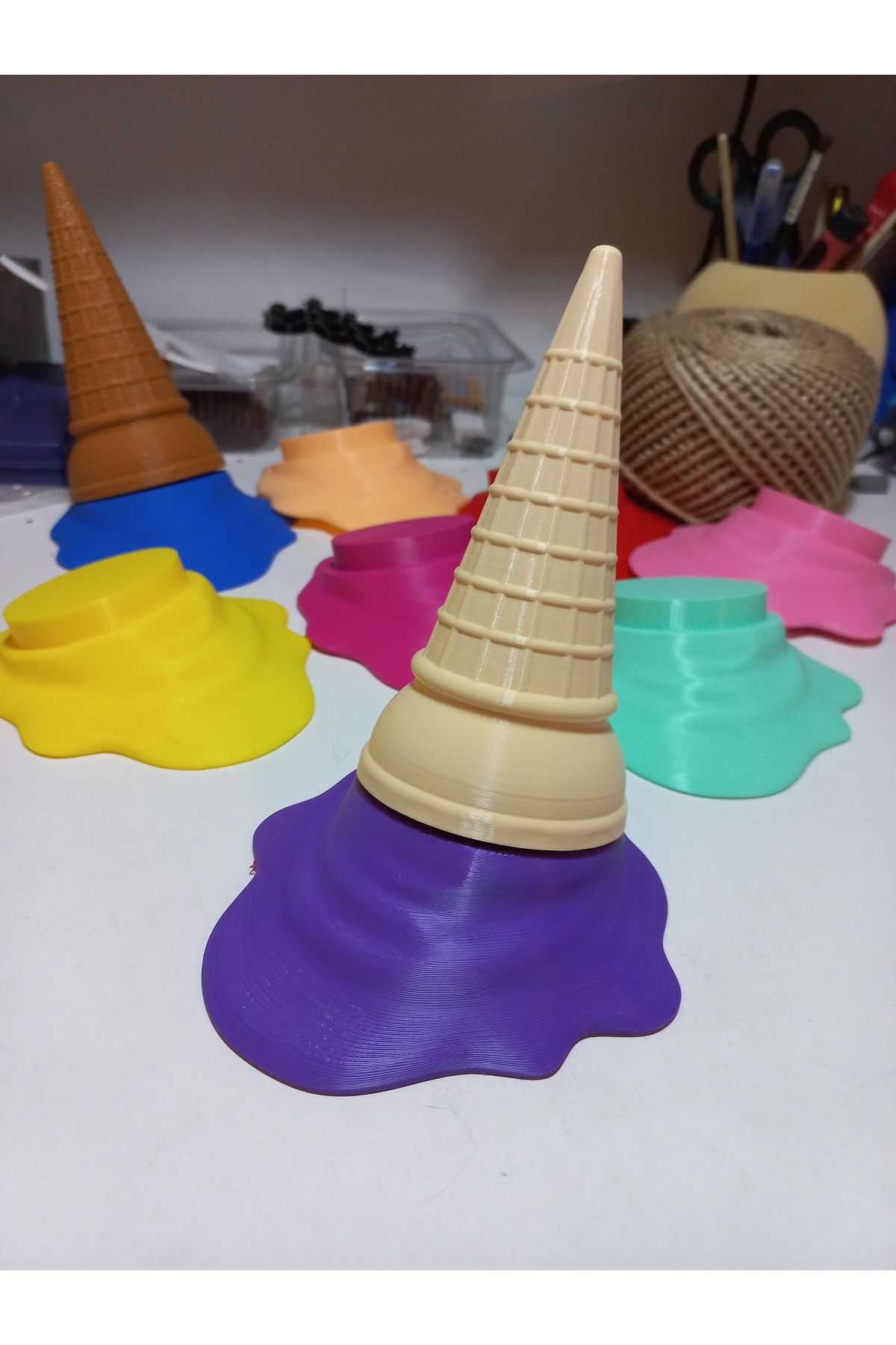 Mescolare Dondurma Şeklinde Kapı Stopper, Kapı Durdurucu, Dondurmalı Kapı Altı Durdurucu 3D