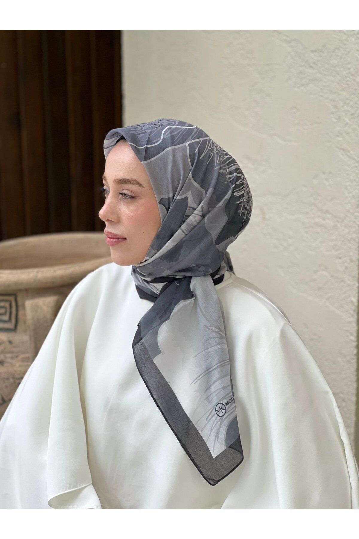 Modakaşmir 110 Cm Orkide Desen Eşarp