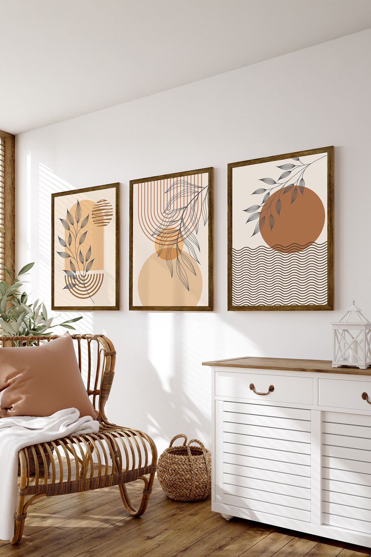 artflow 3 Parça Çerçeve Görünümlü Mdf Tablo Seti
