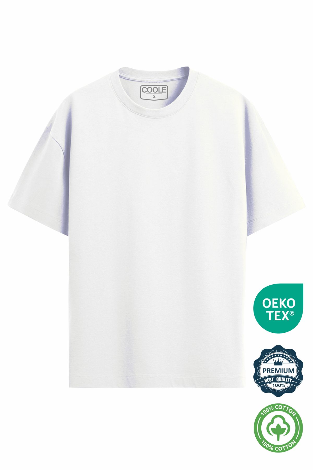 COOLE Premium Series Unisex Regular Kalıp Bisiklet Yaka Kısa Kol T-Shirt