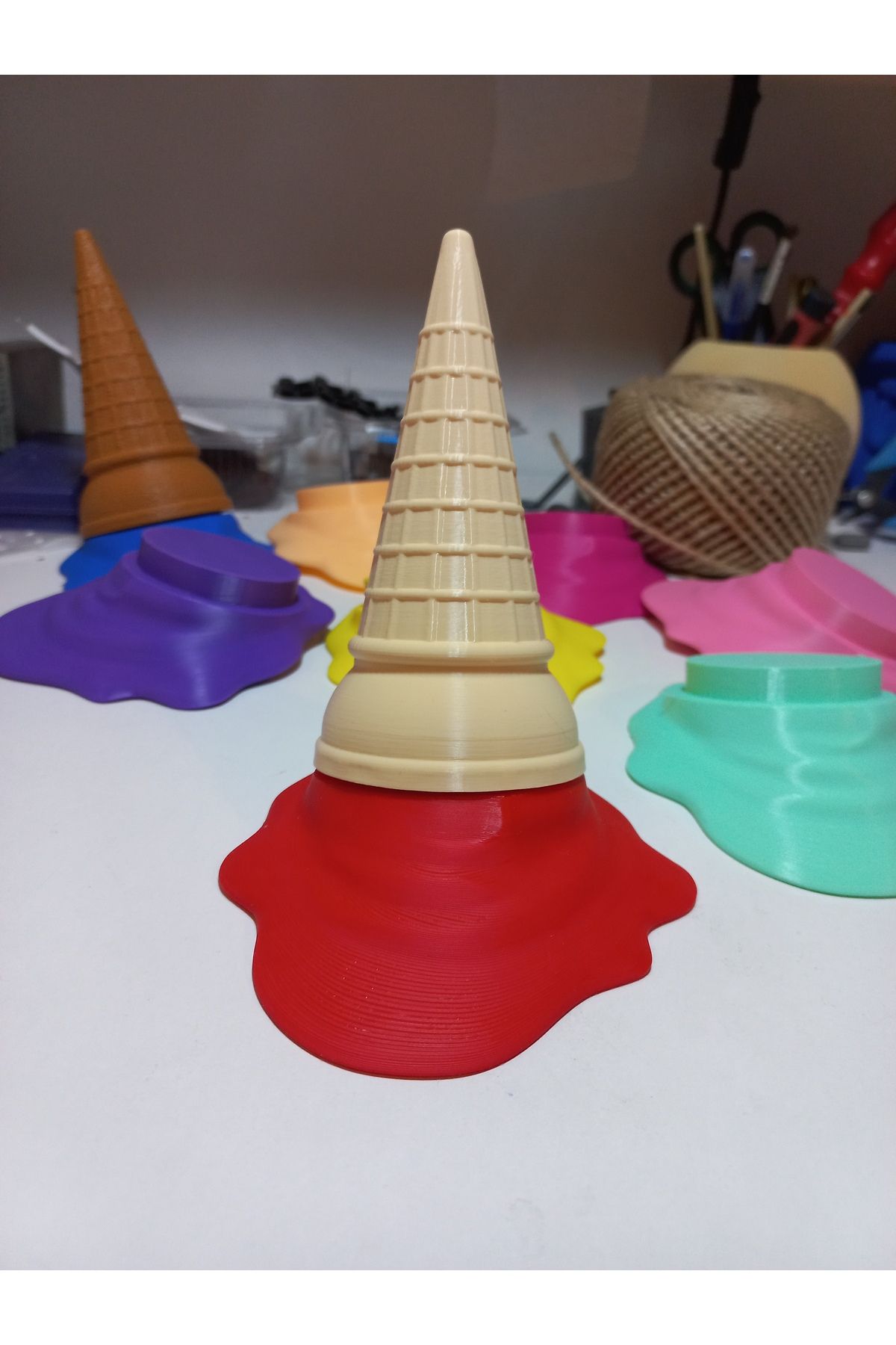 Mescolare Dondurma Şeklinde Kapı Stopper, Kapı Durdurucu, Dondurmalı Kapı Altı Durdurucu 3D