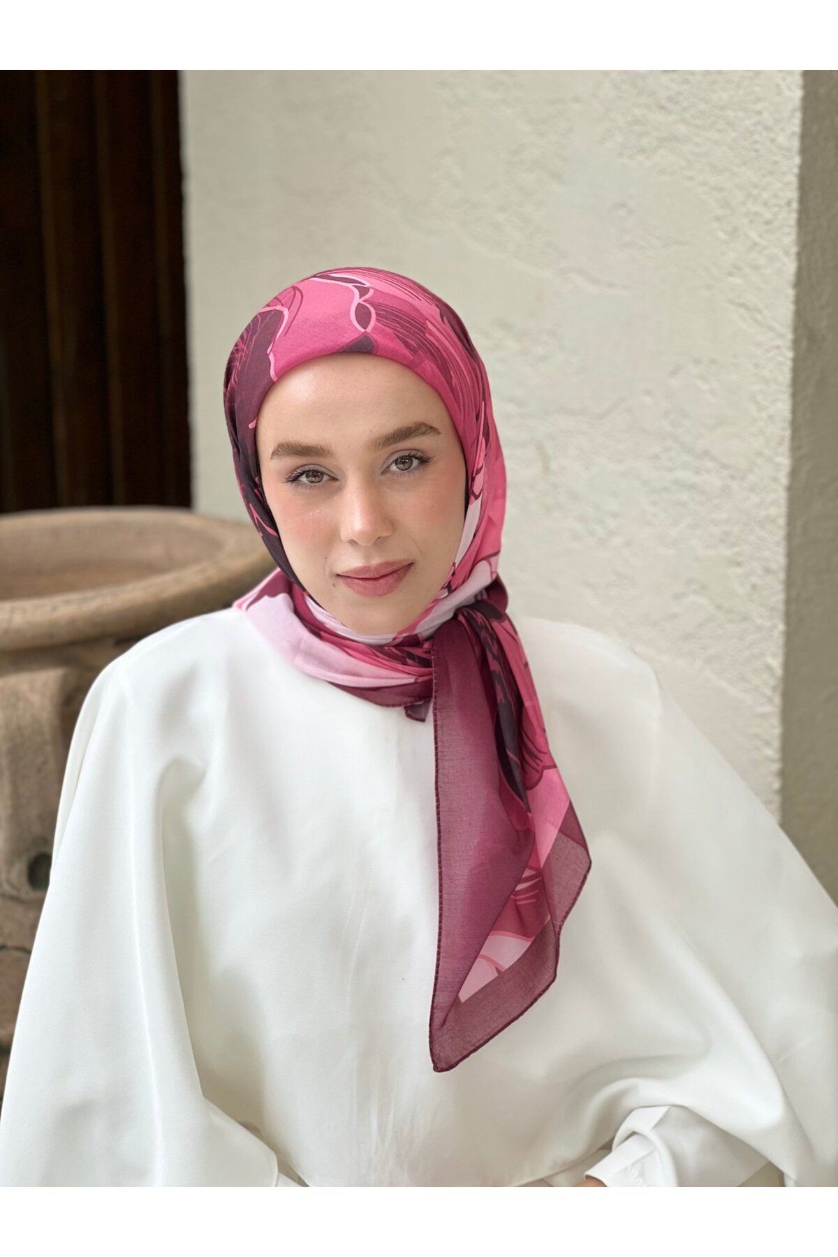 Modakaşmir 110 Cm Orkide Desen Eşarp