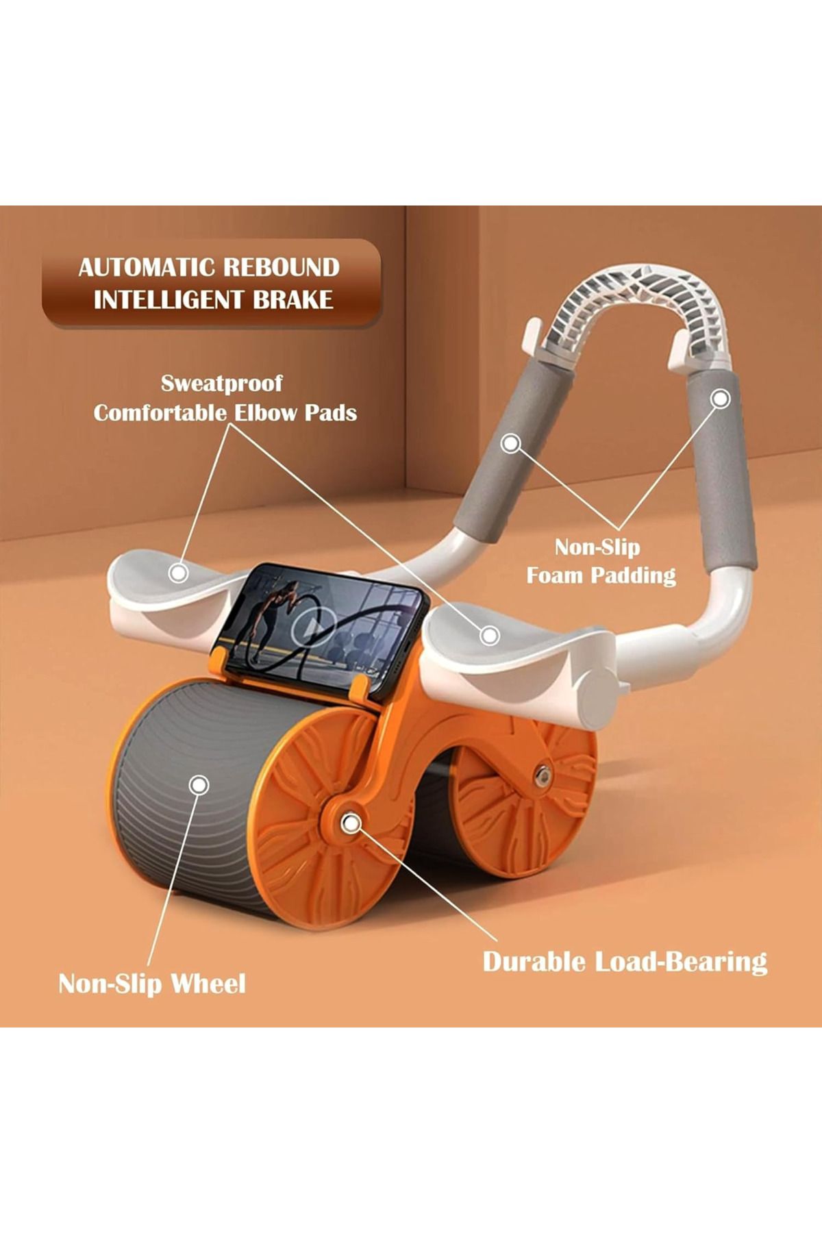 Denx-Automatic Rebound Abdominal Wheel,Ab Roller for Abdominal Exercise Machine,Abs Workout Equipment 3