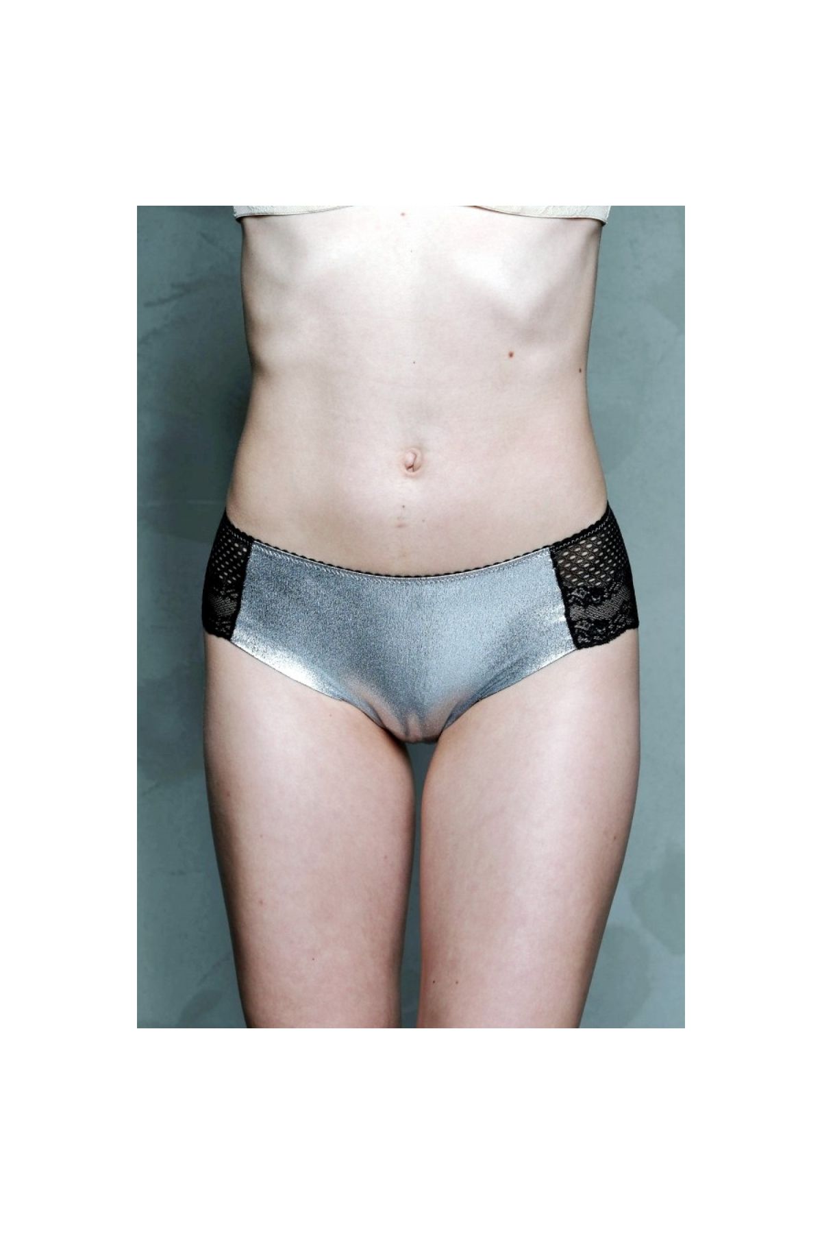 Marsilyan Moonlight 3004 Gümüş Dantel Detaylı Slip Külot