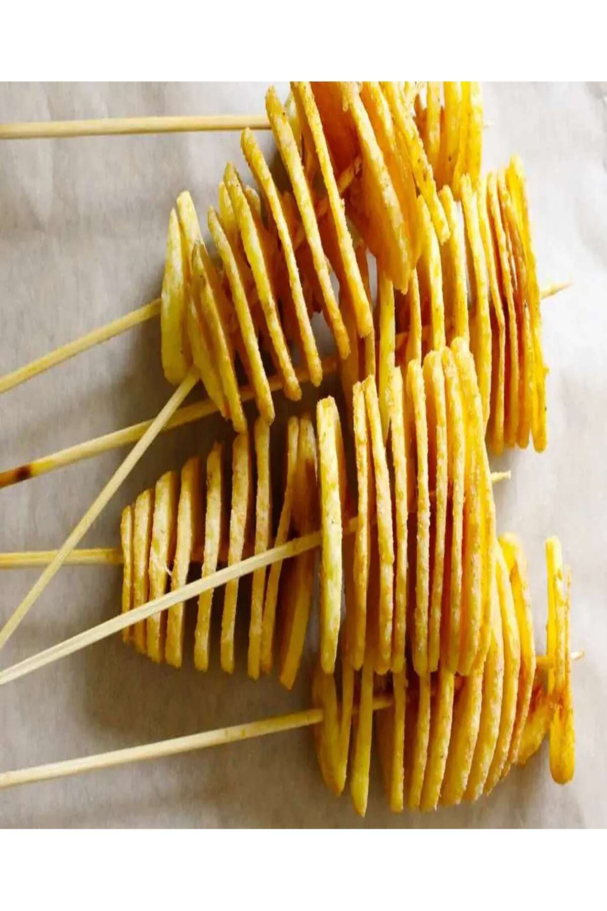 değerli hobi Ahşap Bambu Maket Patates Kızartma Çubuğu Çöp Şiş - Boy : 35 Cm./ En : 5 mm. - 70 adet