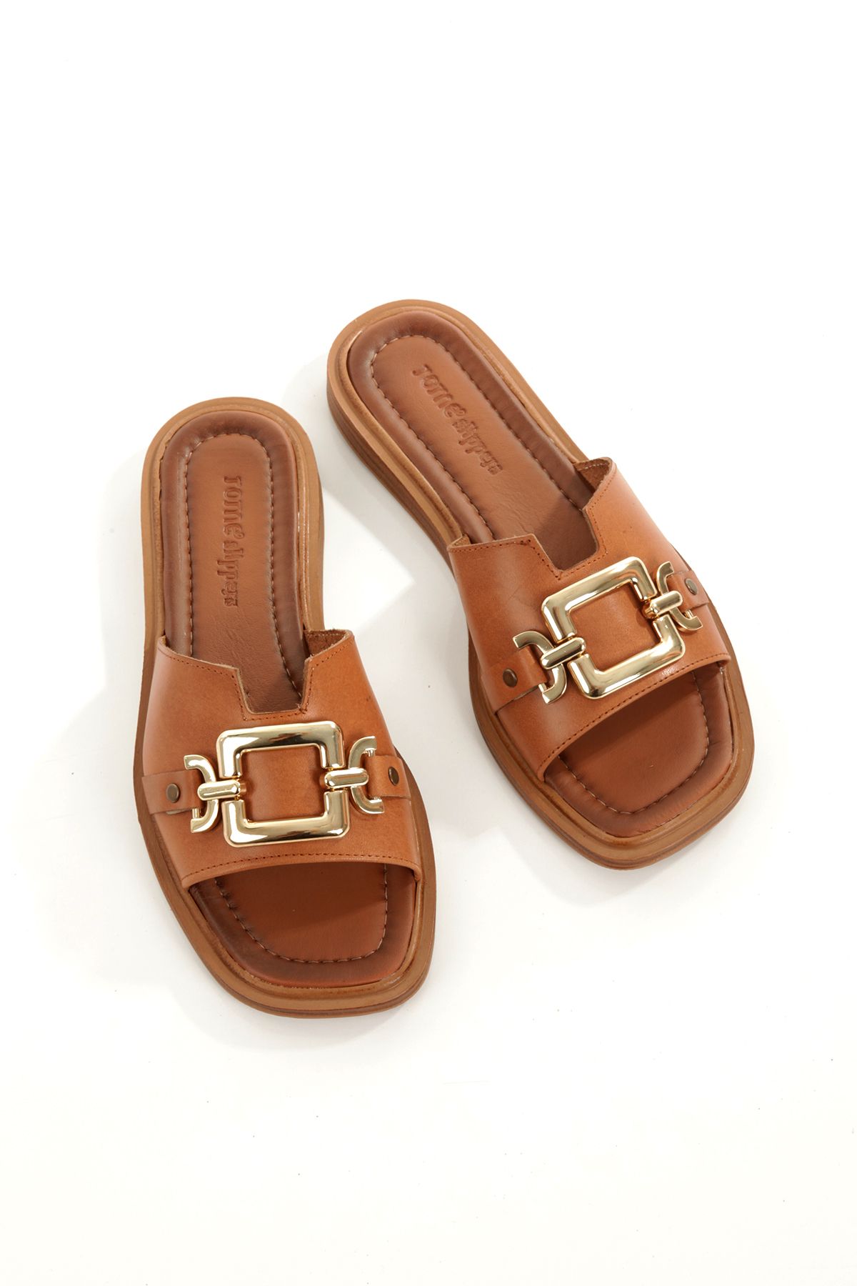 Rome Slippers RT-260024 HAKİKİ DERİ KADIN GÜNLÜK TERLİK