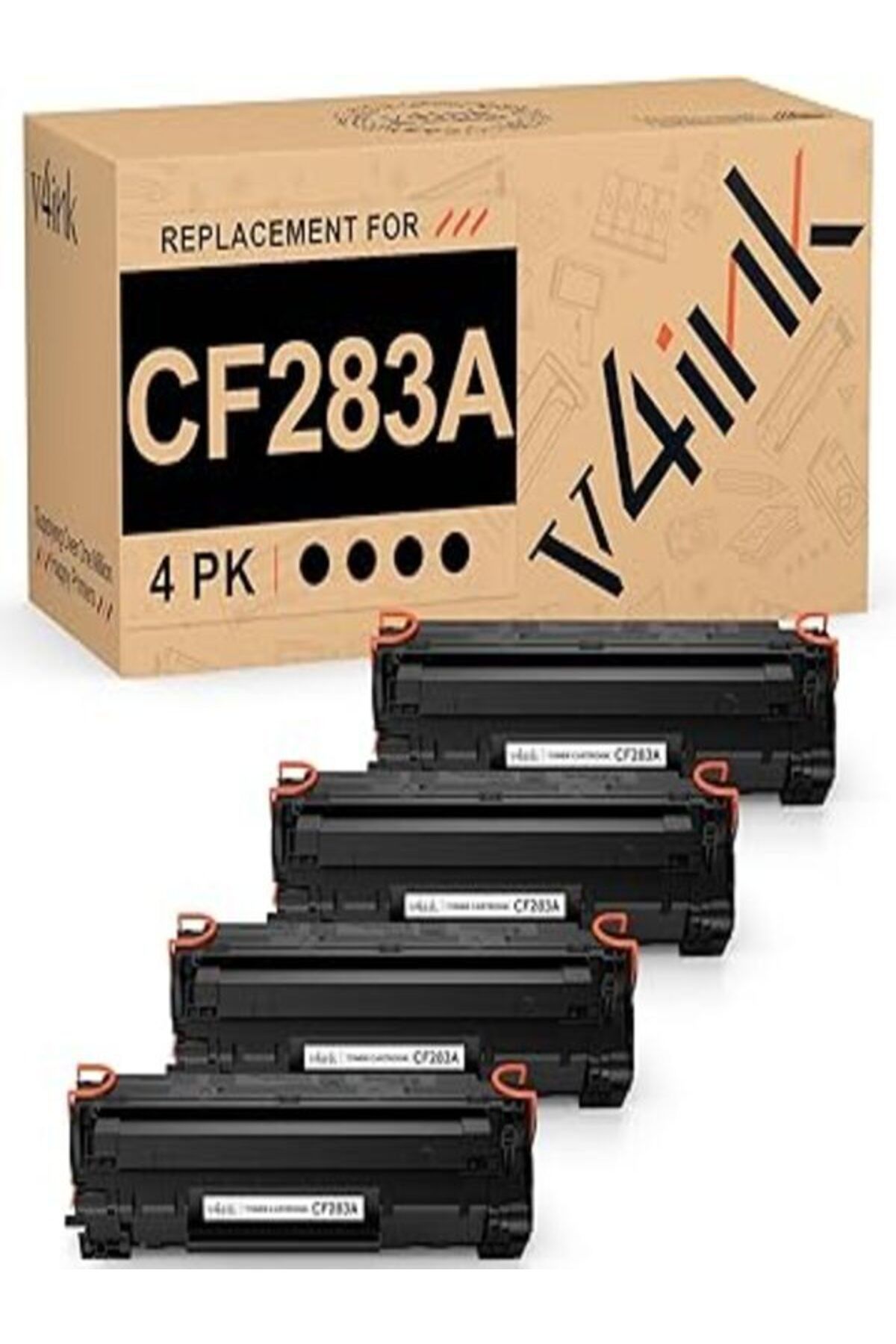 HP AURA TONER MUADİL 83A MFP M127fw M127fn M125nw M201dw M201n M225dn M225dw M125a (Black, 4 Pack)
