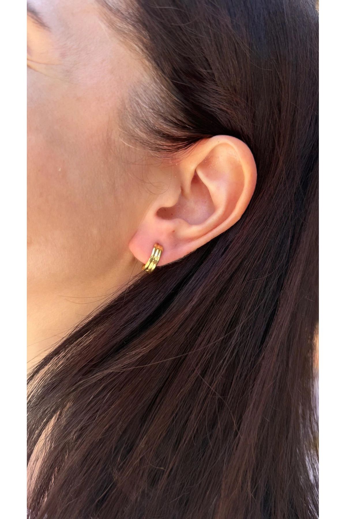 Yares Accessories Küçük halka küpe gold