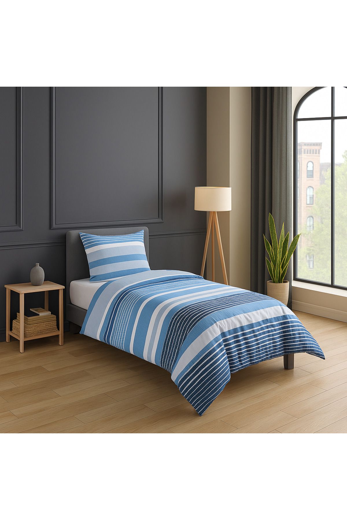 VİLERA HOME MODERN DESEN PAMUKLU TEK KİŞİLİK NEVRESİM TAKIMI