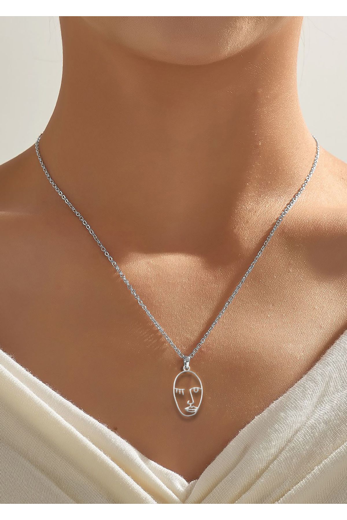 TabiTela 925 Ayar gümüş kolye yüz SM372