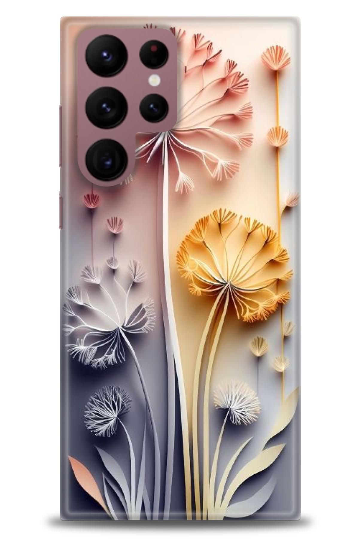 CooperTech Samsung Galaxy S22 Ultra İle Uyumlu HD Baskılı Desenli Silikon Kılıf - 180
