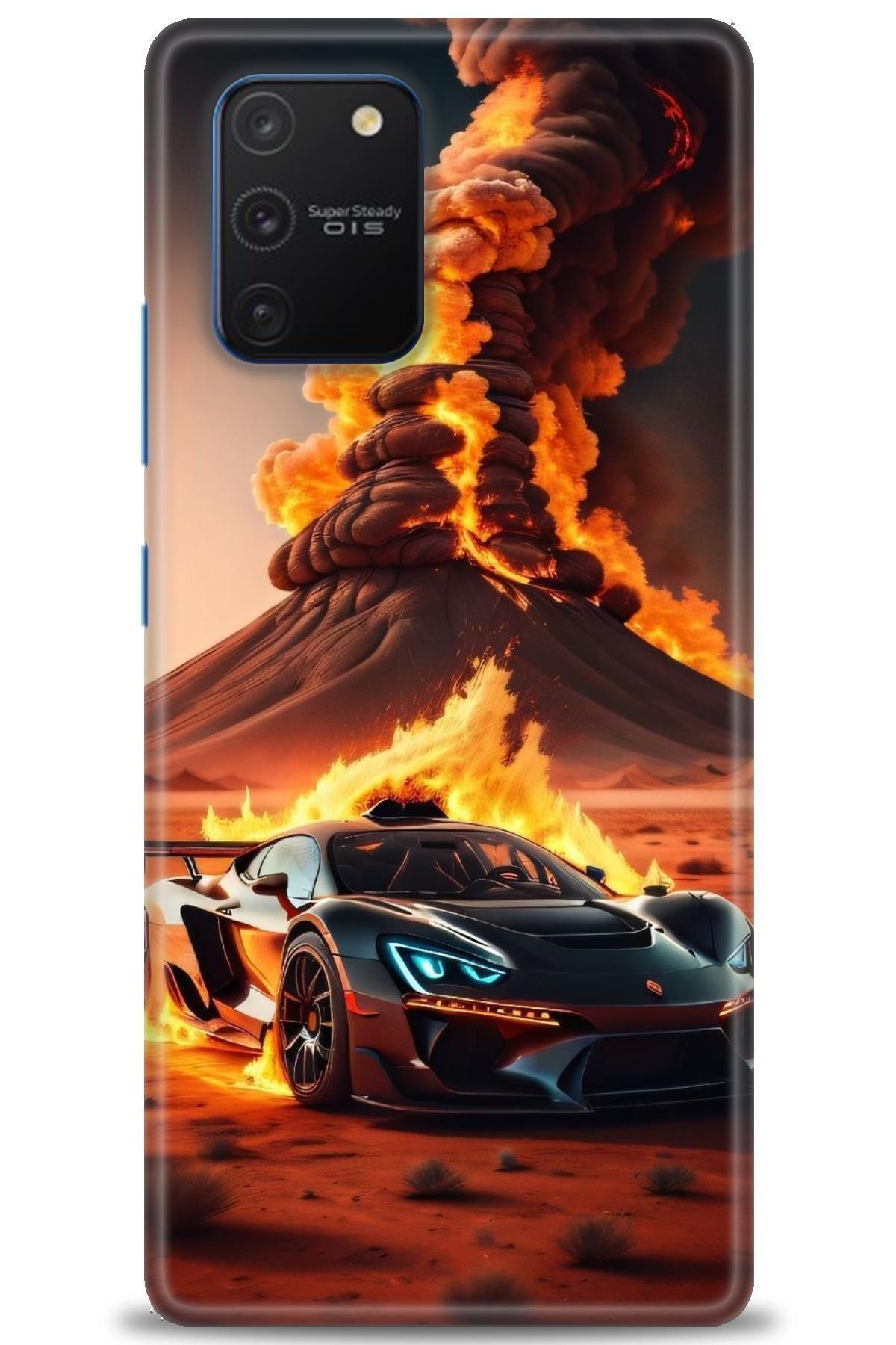 CooperTech Samsung Galaxy S10 Lite İle Uyumlu HD Baskılı Desenli Silikon Kılıf - 856